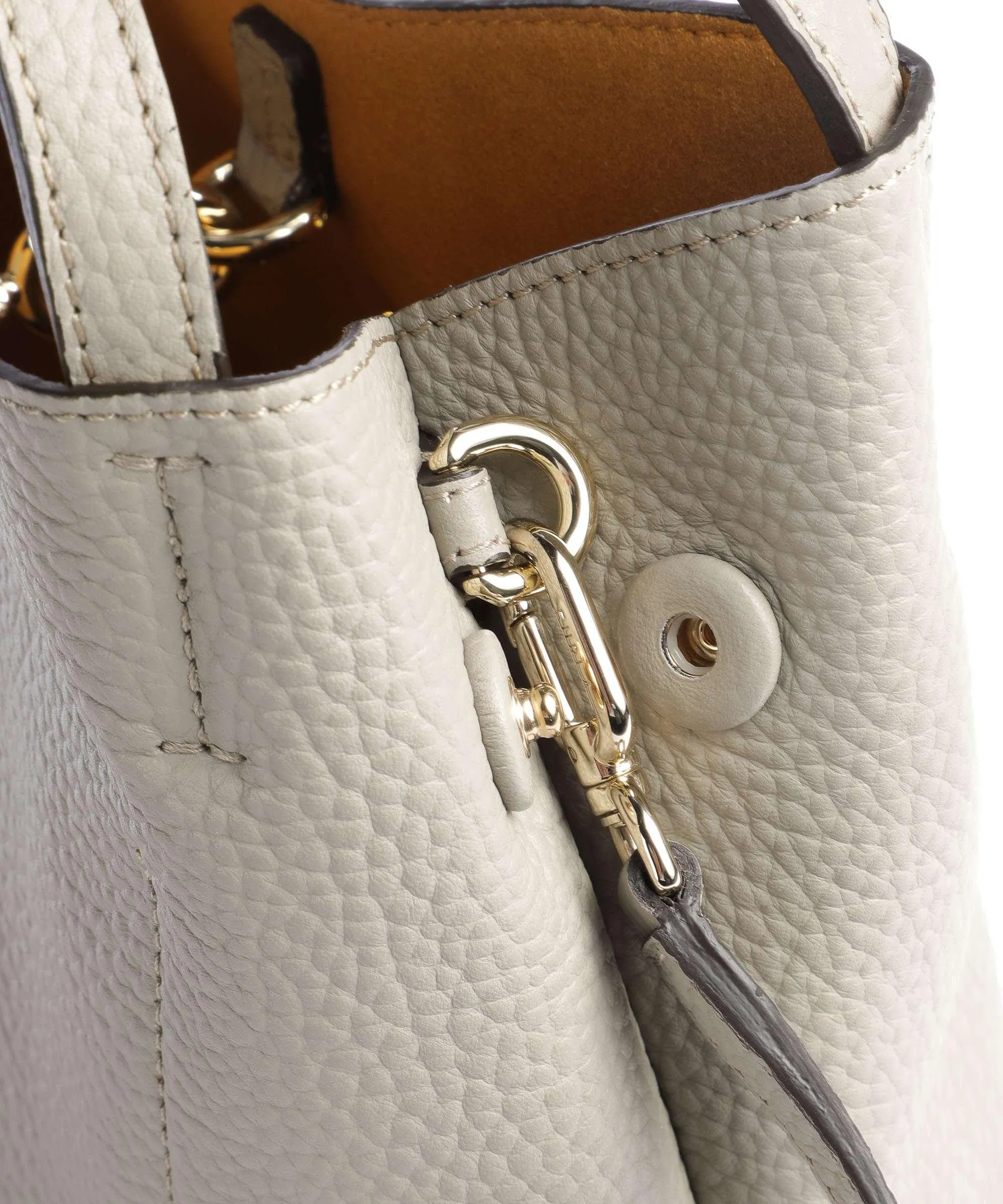  Furla Primula Mini Borsa a mano pelle granulata grigio chiaro  