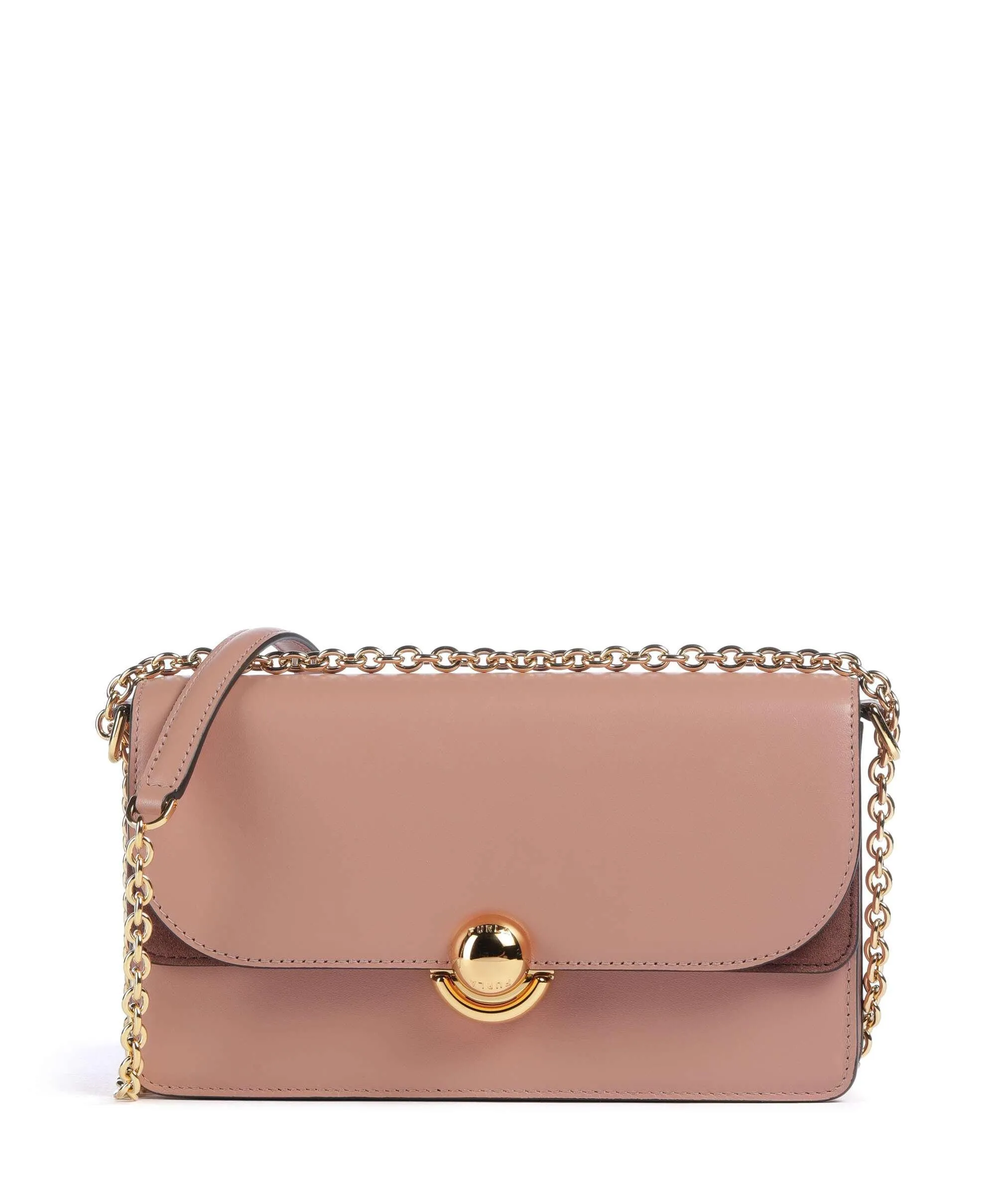  Furla Sfera S Borsa a spalla pelle a grana fine, pelle ruvida marrone chiaro  