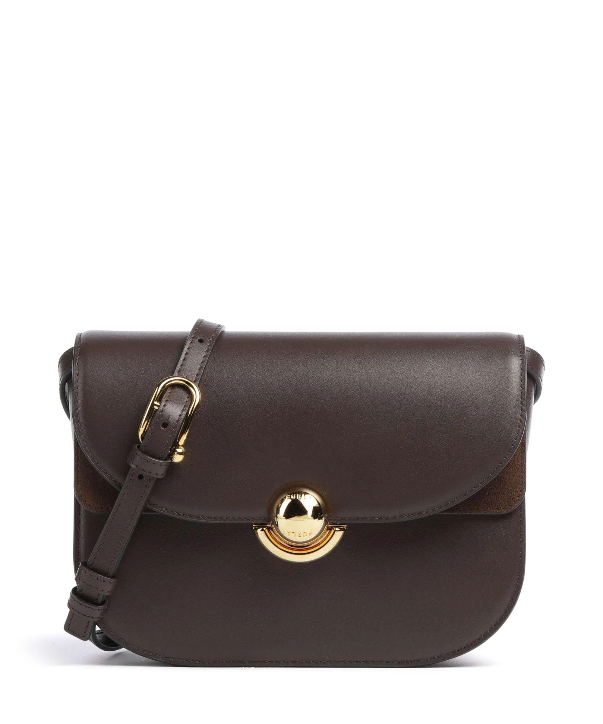  Furla Sfera S Borsa a tracolla pelle di vitello finemente grana marrone scuro  