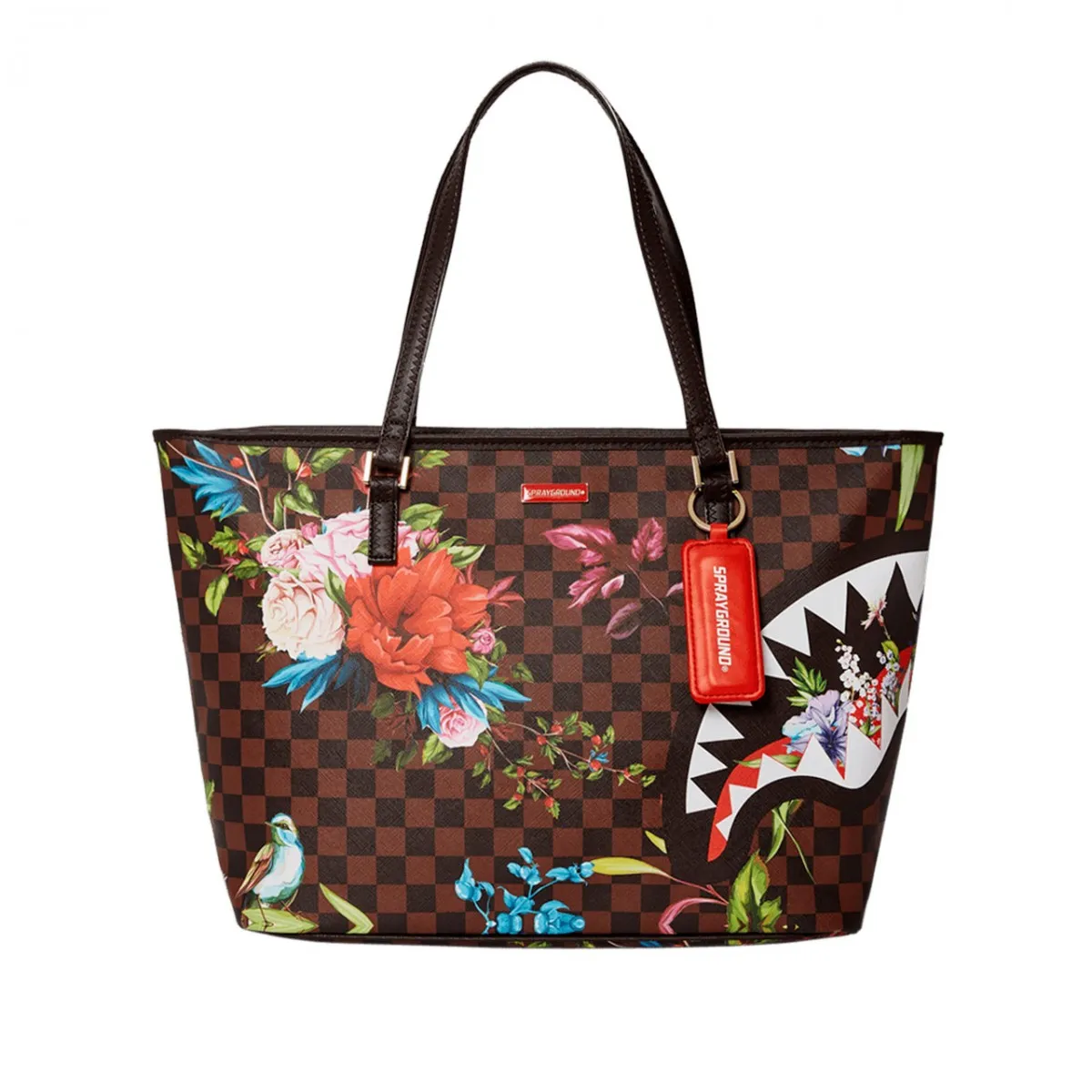 Garden Of Sharks Tote, Marrone