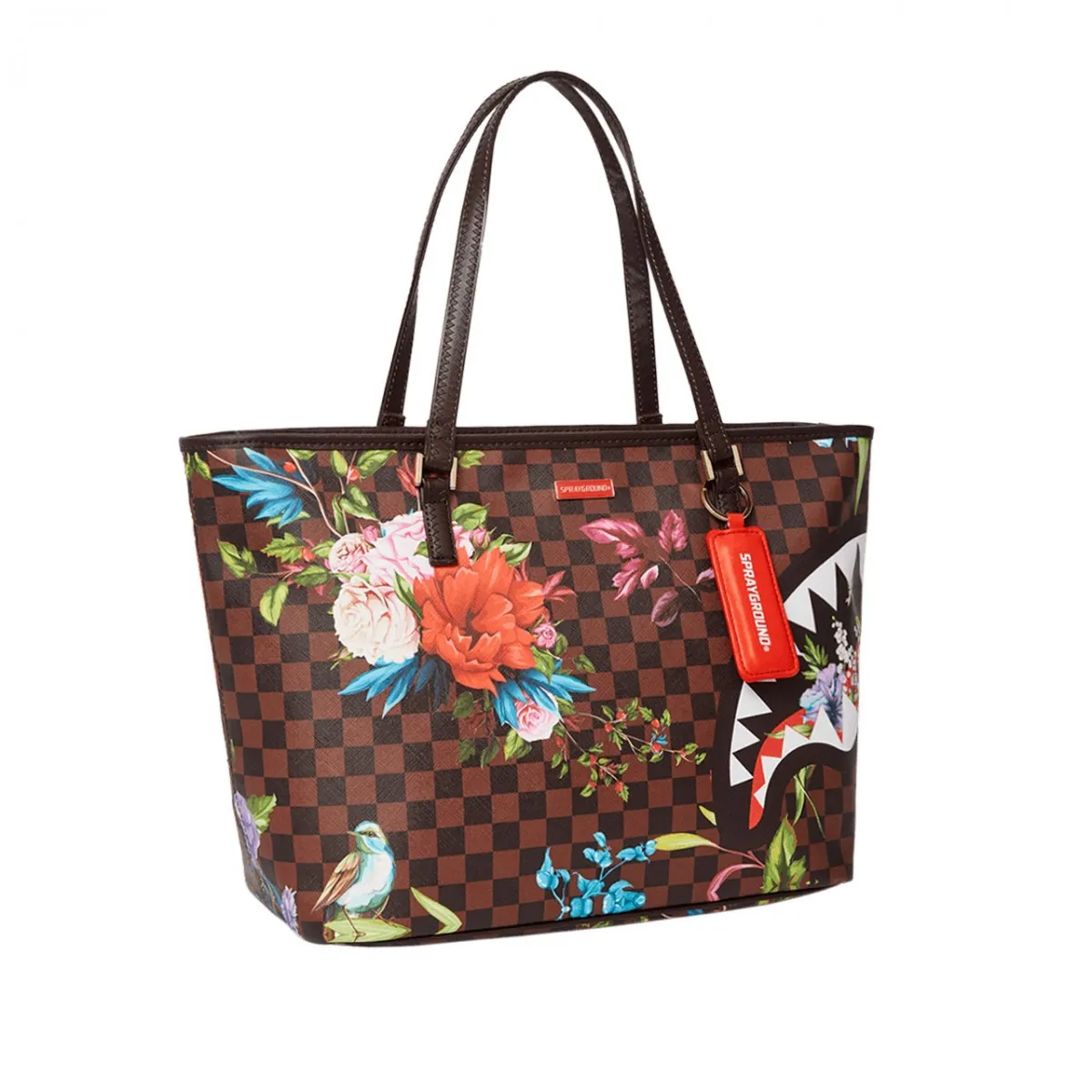 Garden Of Sharks Tote, Marrone