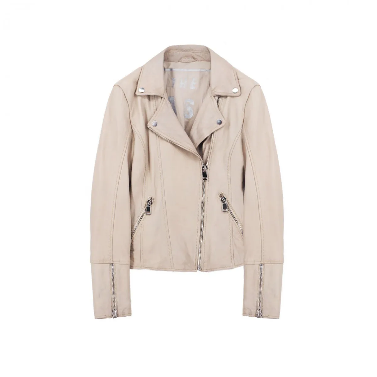 Giacca Di Pelle, Beige