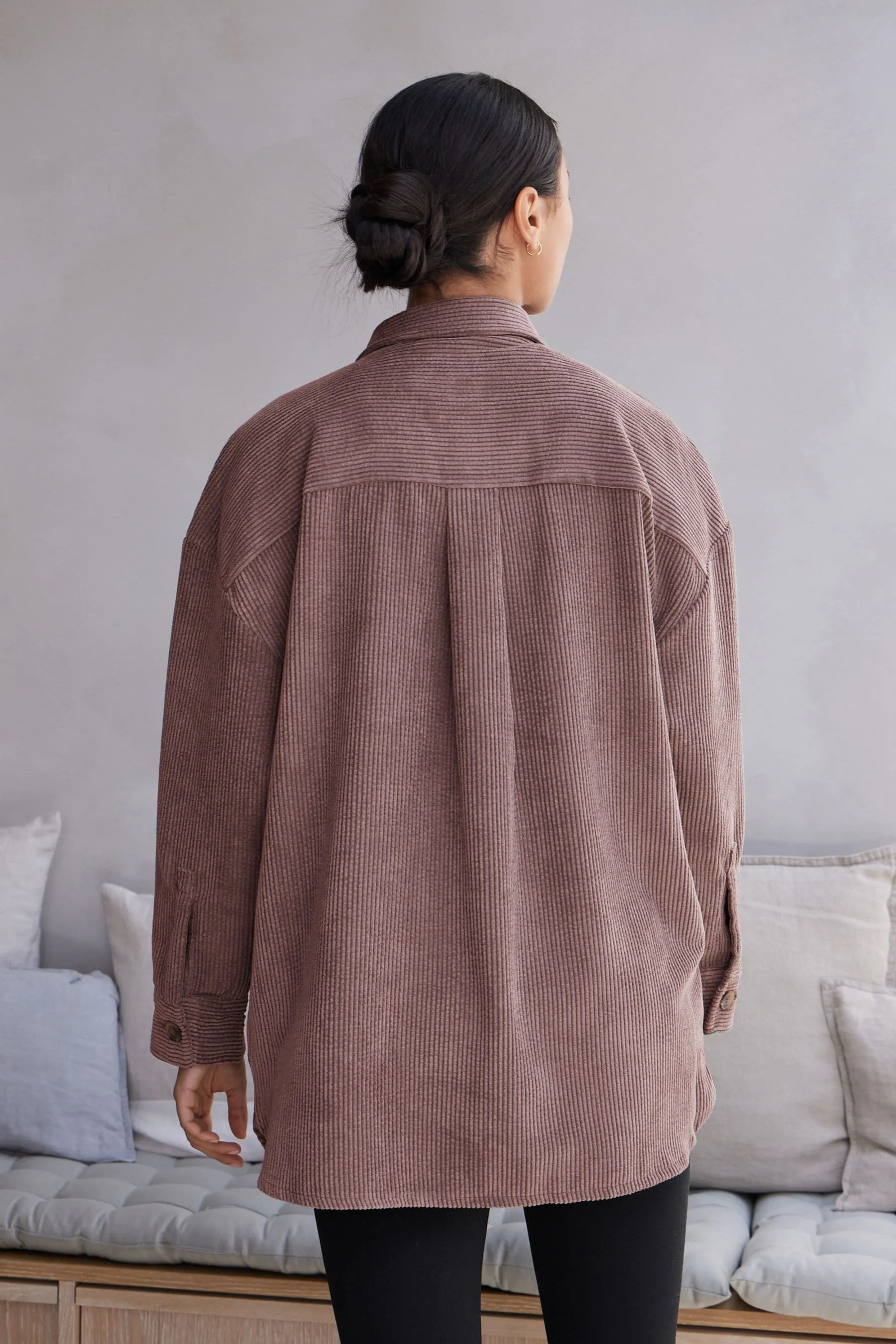 Giacca stile camicia leggera in velluto a coste