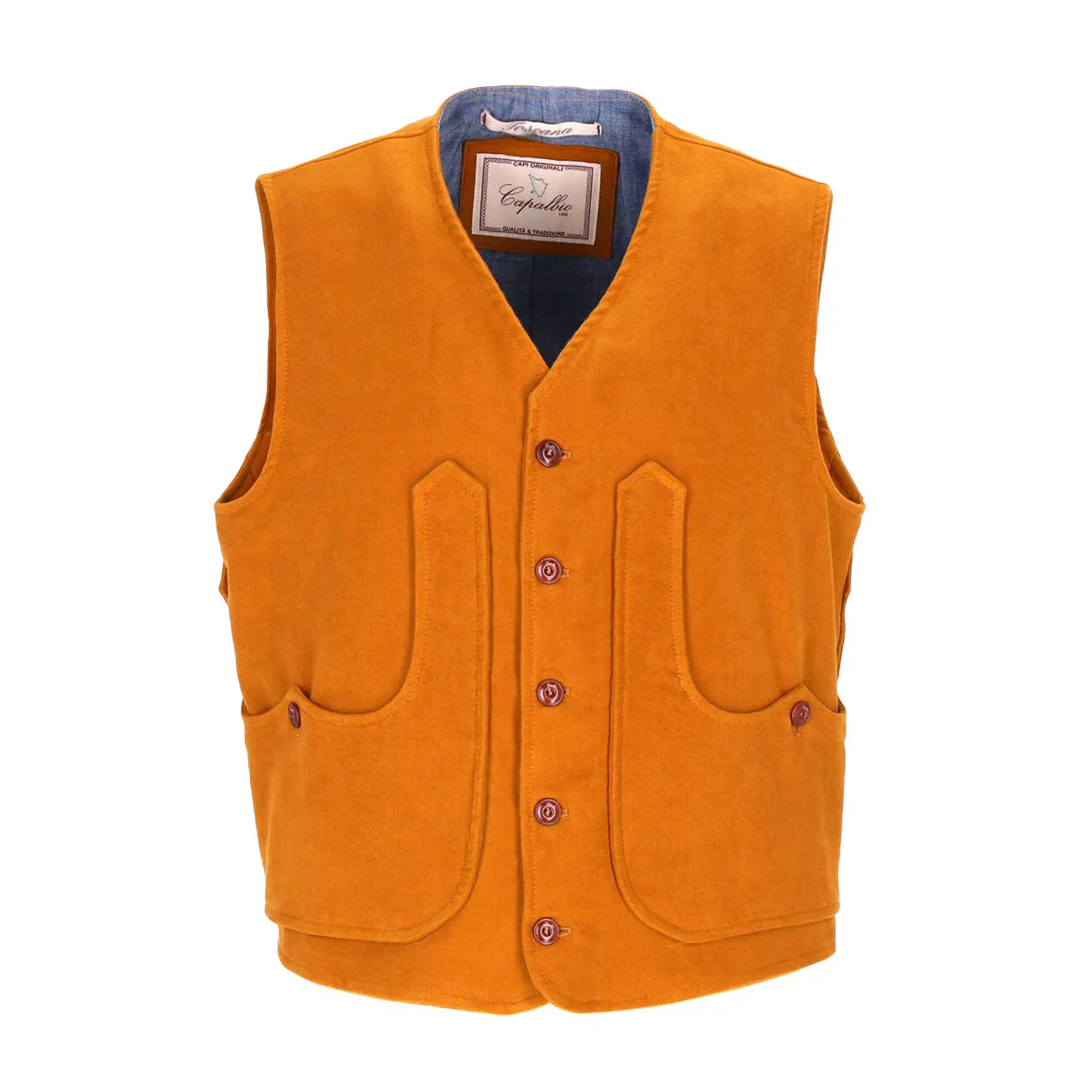 Gilet Capalbio Fustagno Senape