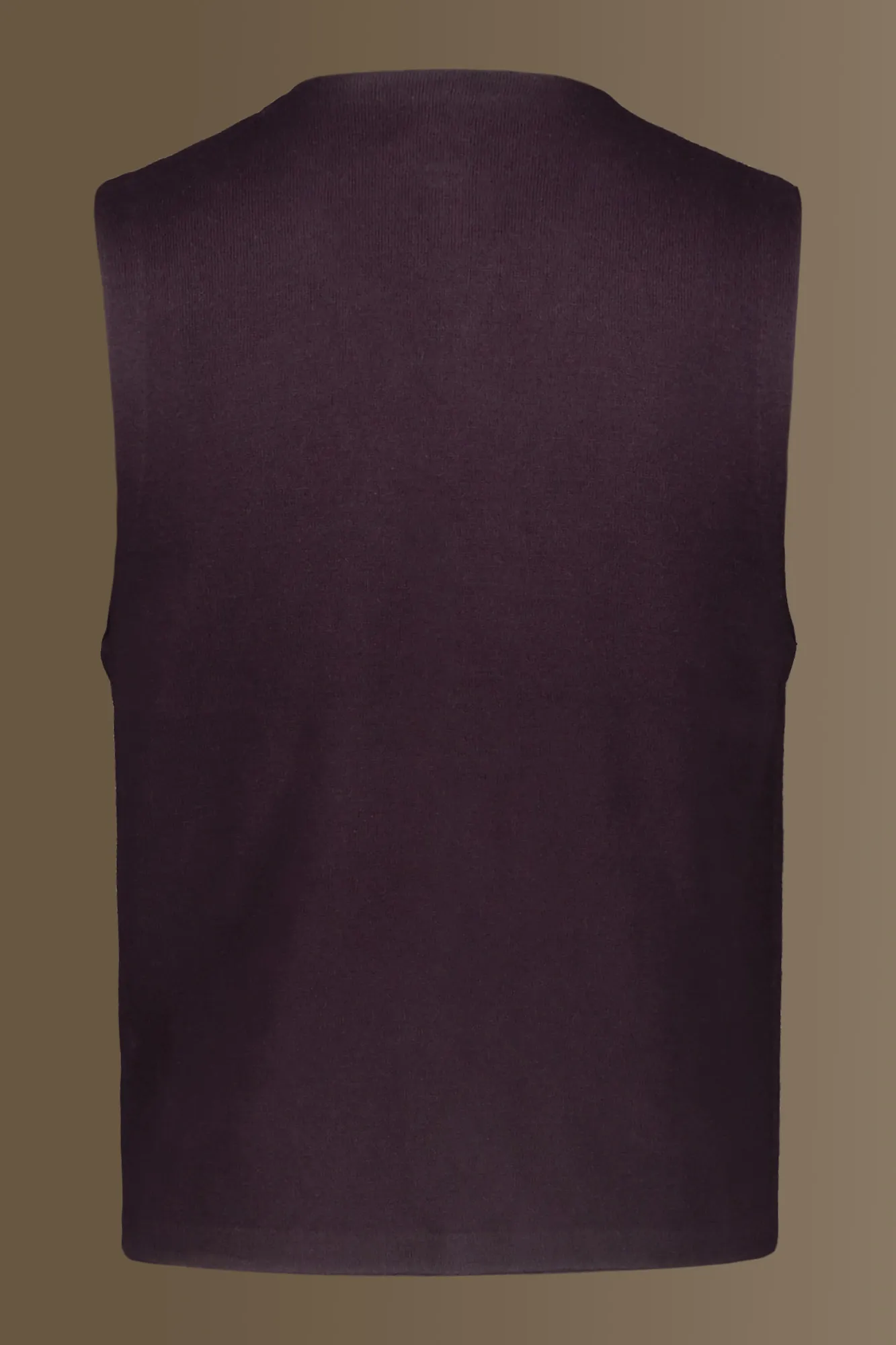 Gilet monopetto in maglia misto lana e cotone