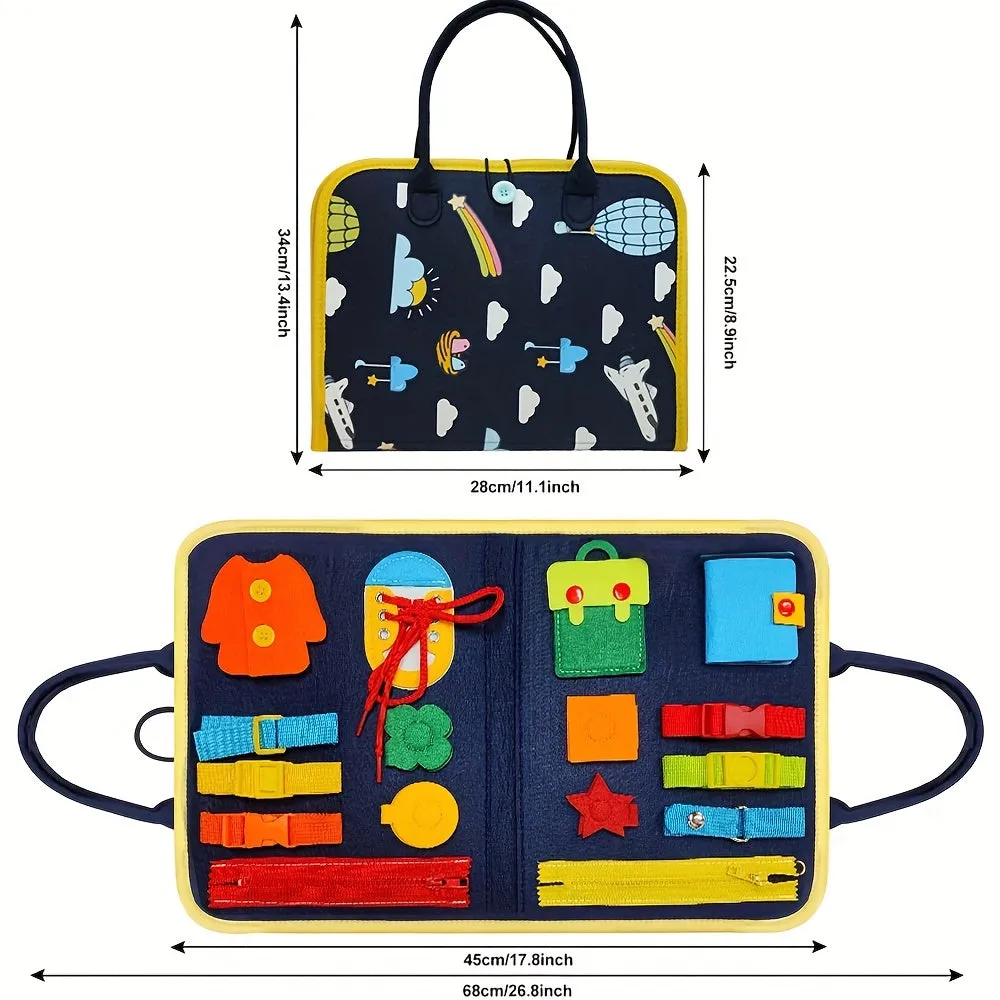 Giocattolo educativo da tavolo in feltro per neonati e bambini piccoli - Stimola l'apprendimento precoce e le capacità di vestir