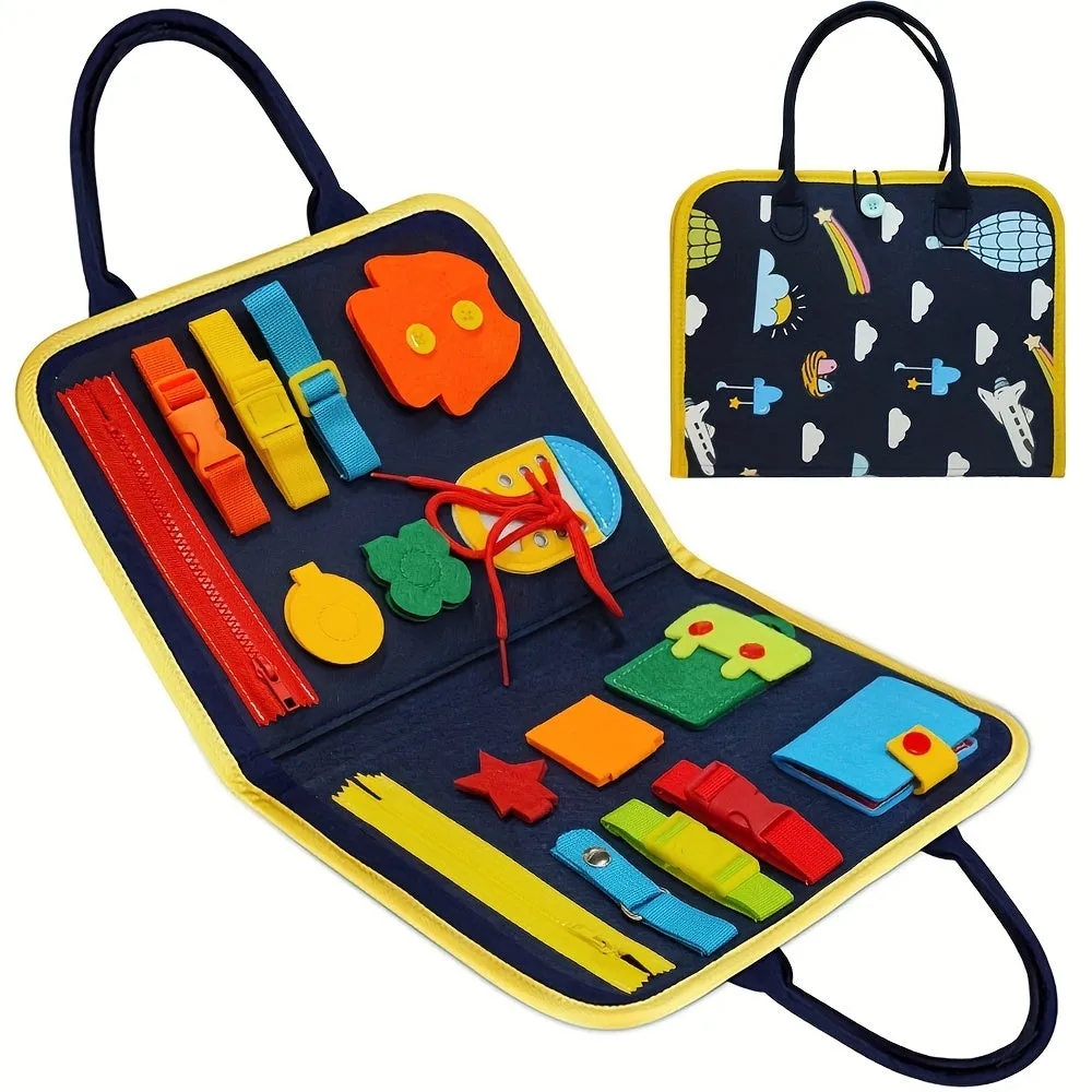 Giocattolo educativo da tavolo in feltro per neonati e bambini piccoli - Stimola l'apprendimento precoce e le capacità di vestir