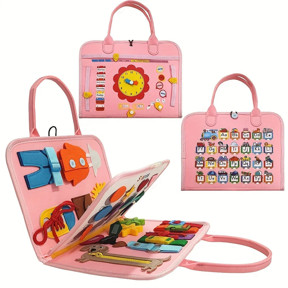 Giocattolo educativo da tavolo in feltro per neonati e bambini piccoli - Stimola l'apprendimento precoce e le capacità di vestir