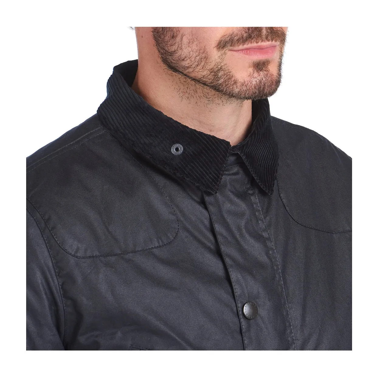 Giubbino Uomo Barbour Reelin Waxed Cotton Blu Navy