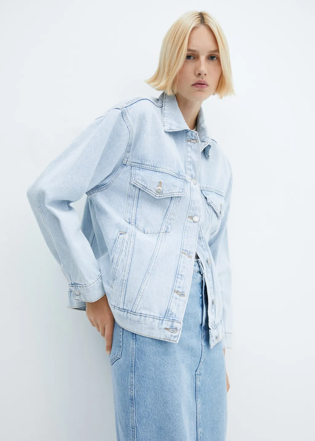 Giubbotto denim oversize