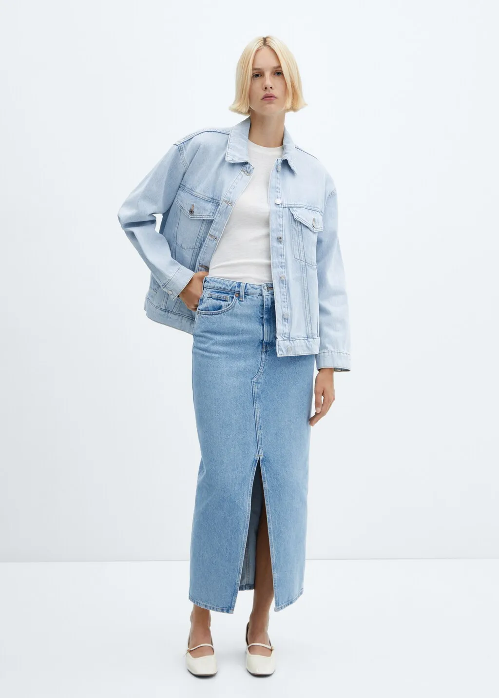 Giubbotto denim oversize