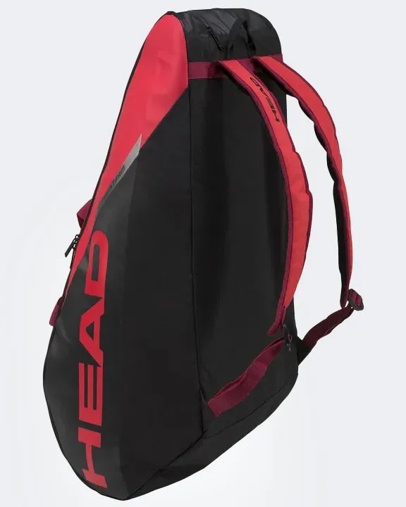 HEAD - Borsone da tennis rosso e nero 12 racchette con doppio sistema di trasporto e scomparto con controllo del clima          