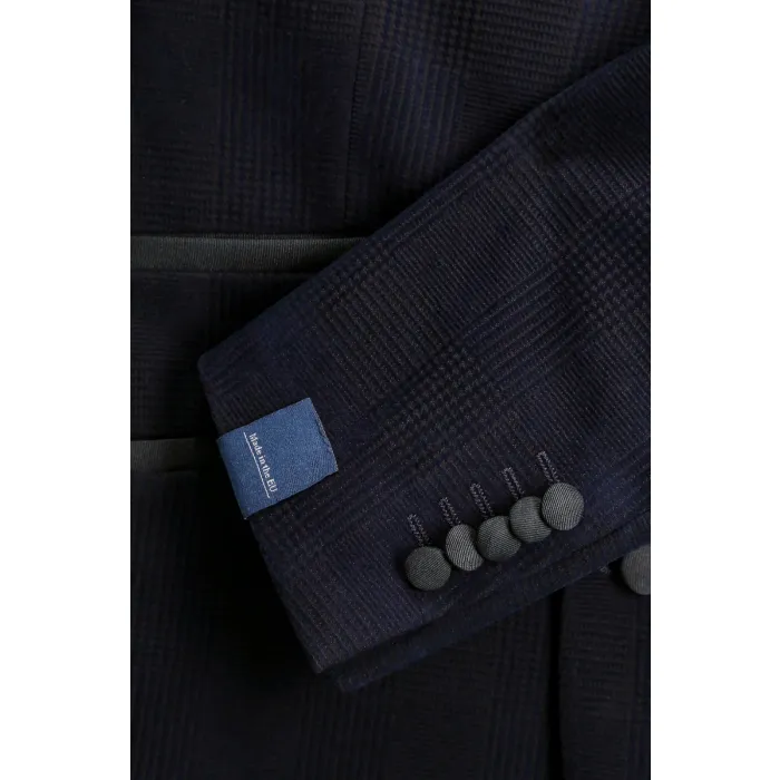 Henk ter Horst Giacca di velluto a scacchi blu