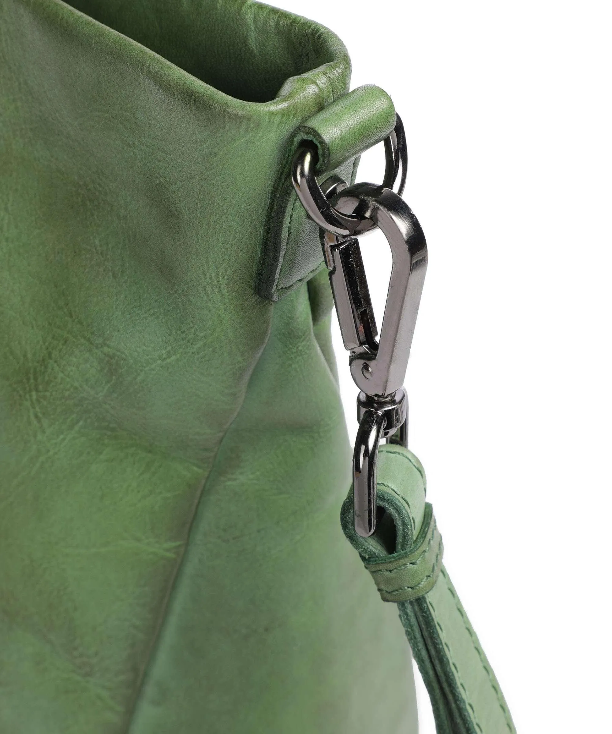  Jack Kinsky Nelson 6 Borsa shopper pelle granulata verde  