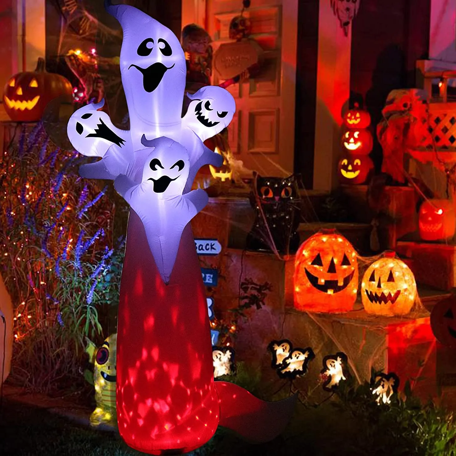 Kalolary Decorazioni Zucca Gonfiabili di Halloween da 7,9 Piedi, Blow Up Pumpkin Decoration for Yard Pumpkin Gonfiabili Decorazi