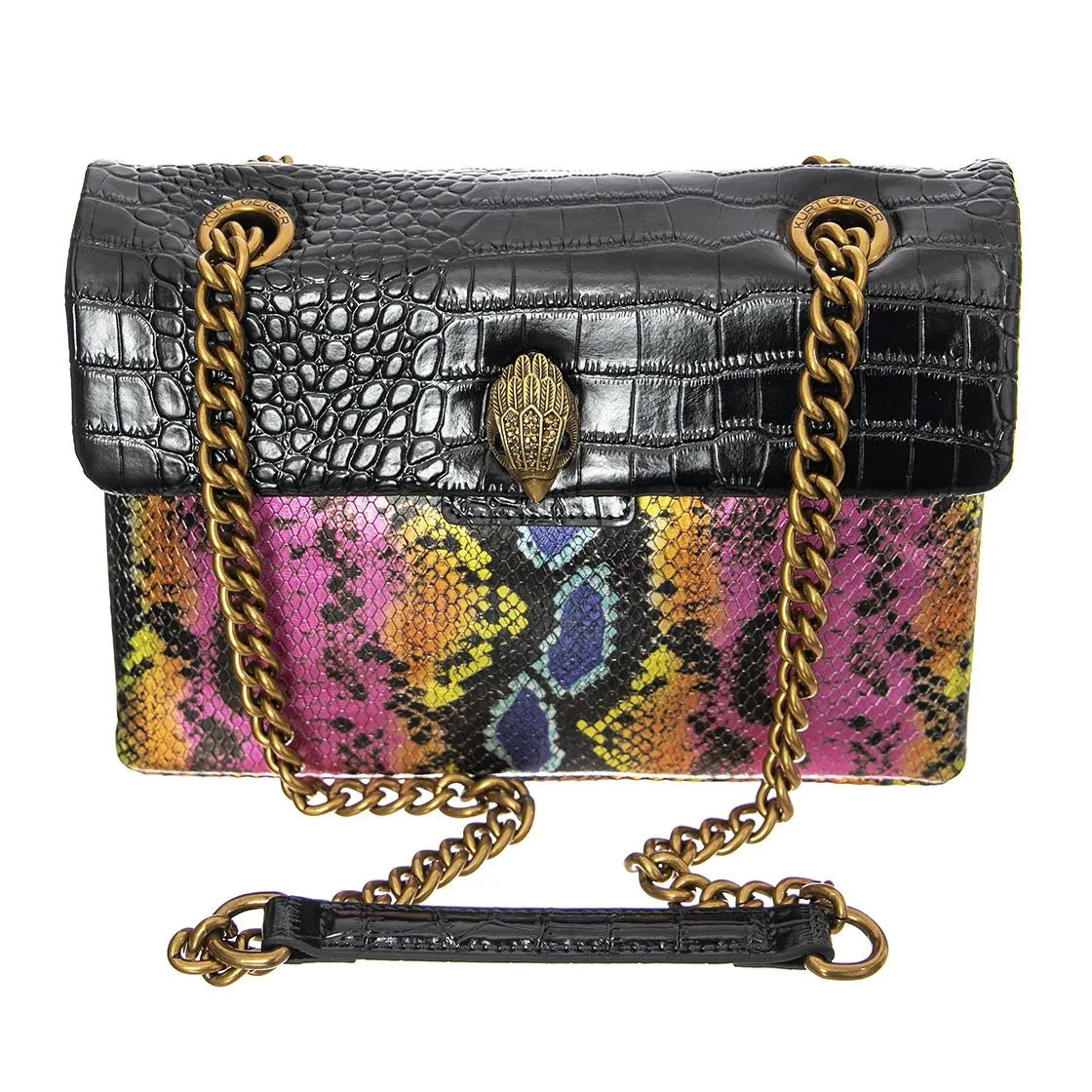 KURT GEIGER Kensington X - Borsa a Tracolla in Pelle Multicolore    