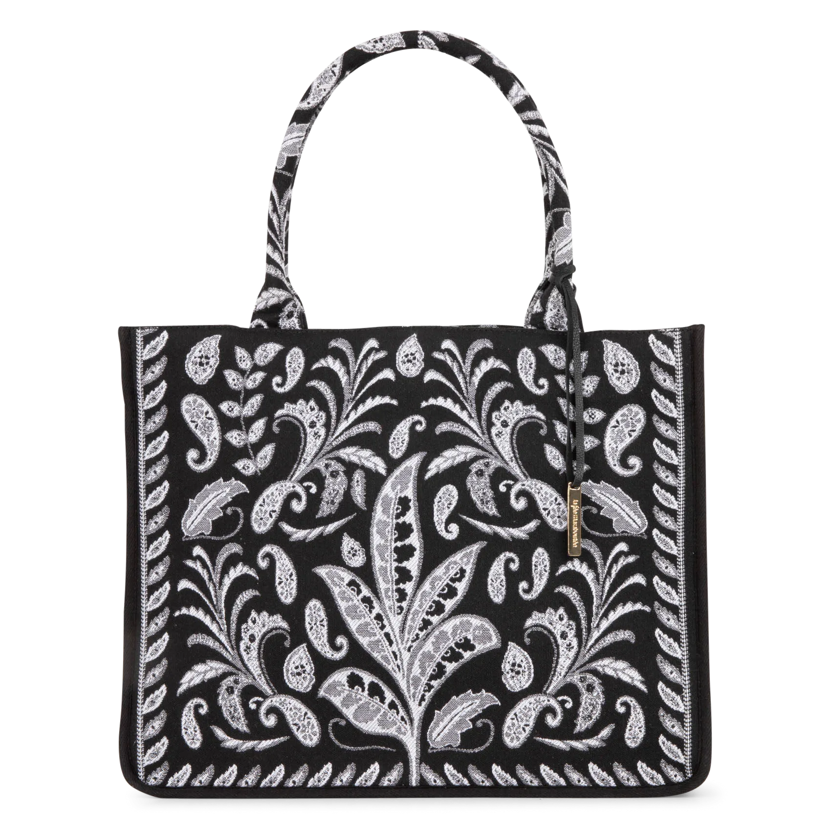  LA FEE MARABOUTEE   Borsa tote in jacquard di cotone | Nero