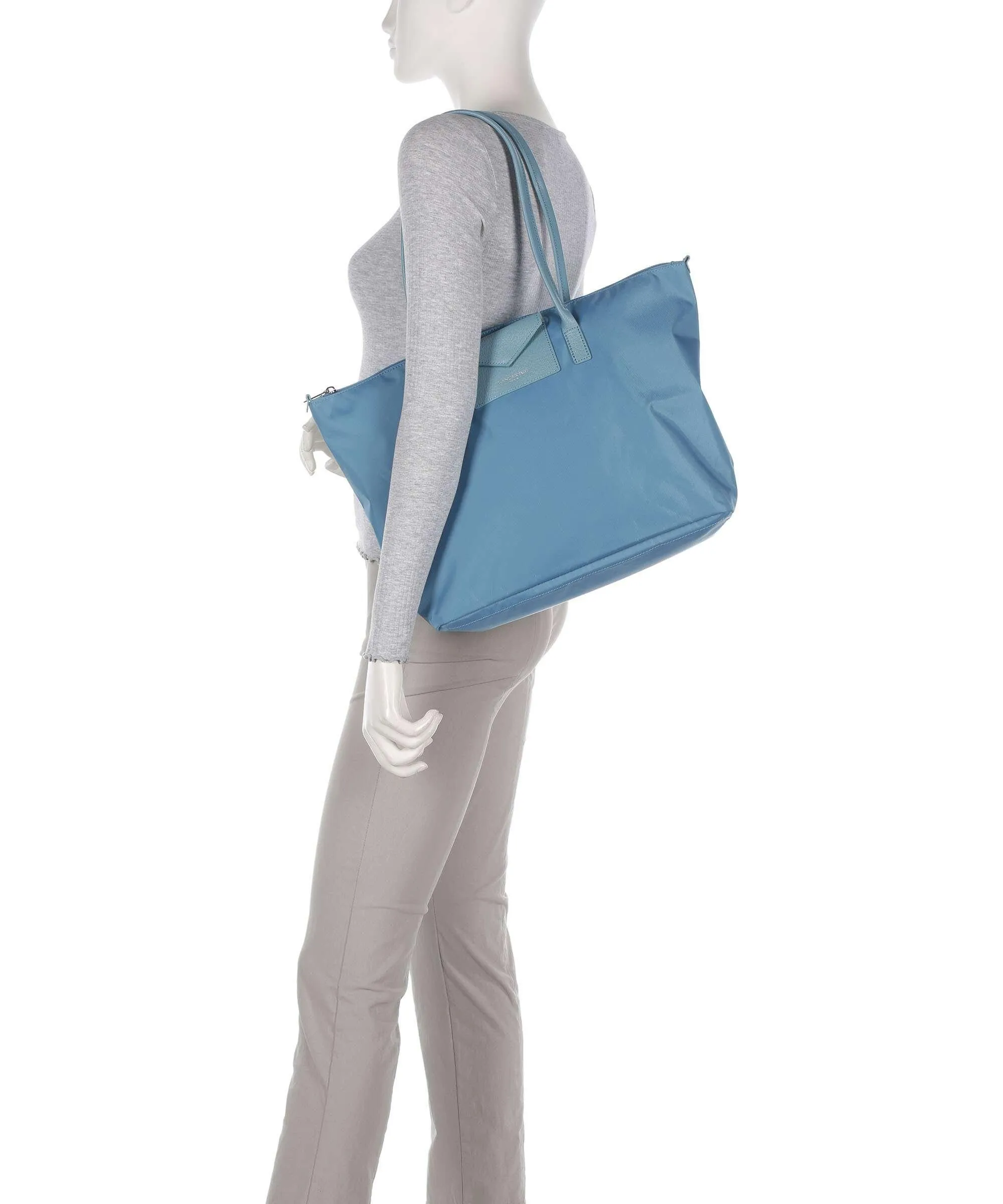  Lancaster Smart KBA Borsa shopper nylon, poliammide blu-grigio  