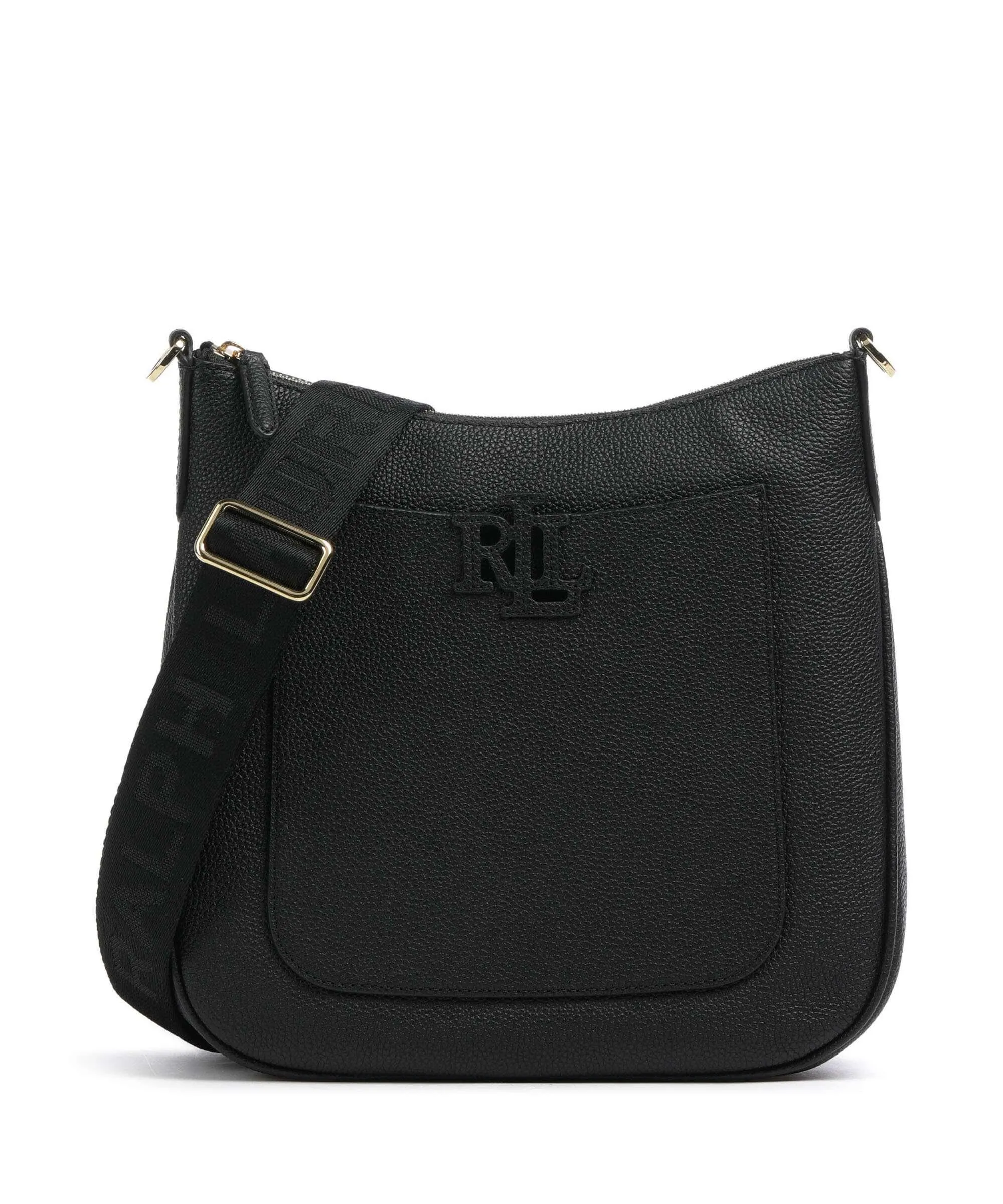  Lauren Ralph Lauren Cameryn 27 Borsa a tracolla pelle di vacchetta grana nero  