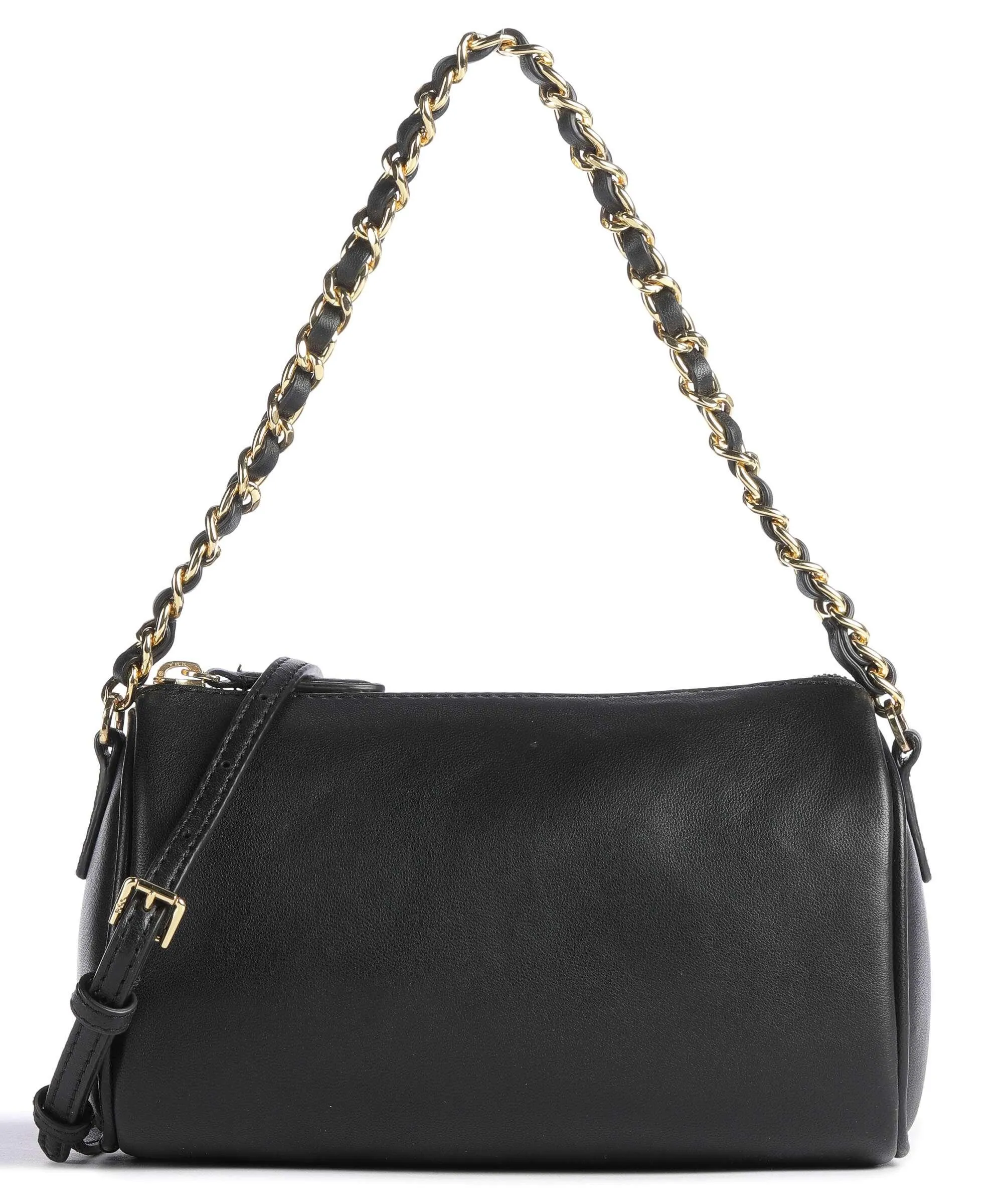  Lauren Ralph Lauren Emelia Small Borsa a spalla pelle di pecora nero  