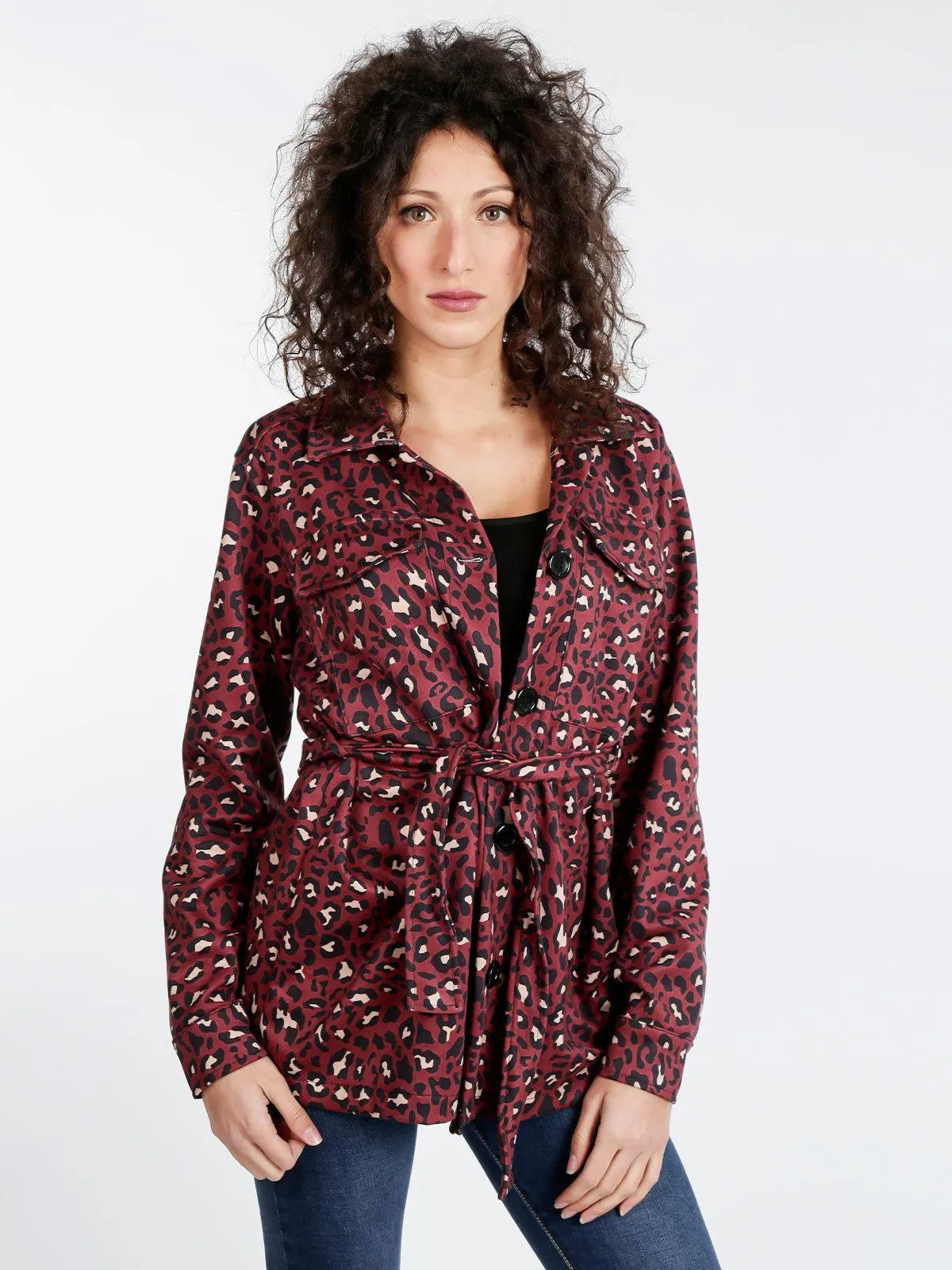 Made In Italy Trench-coat en daim pour femme