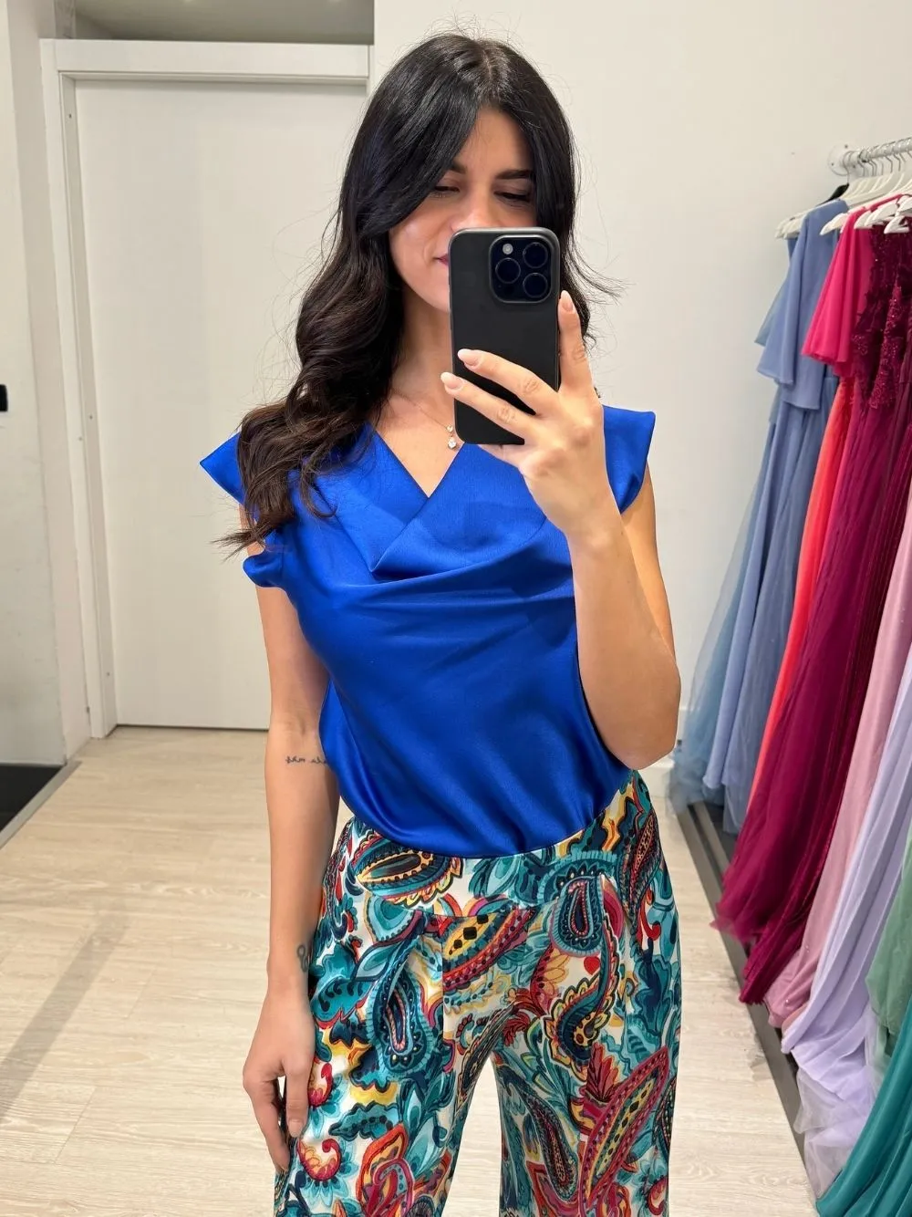 Maglia camicietta raso