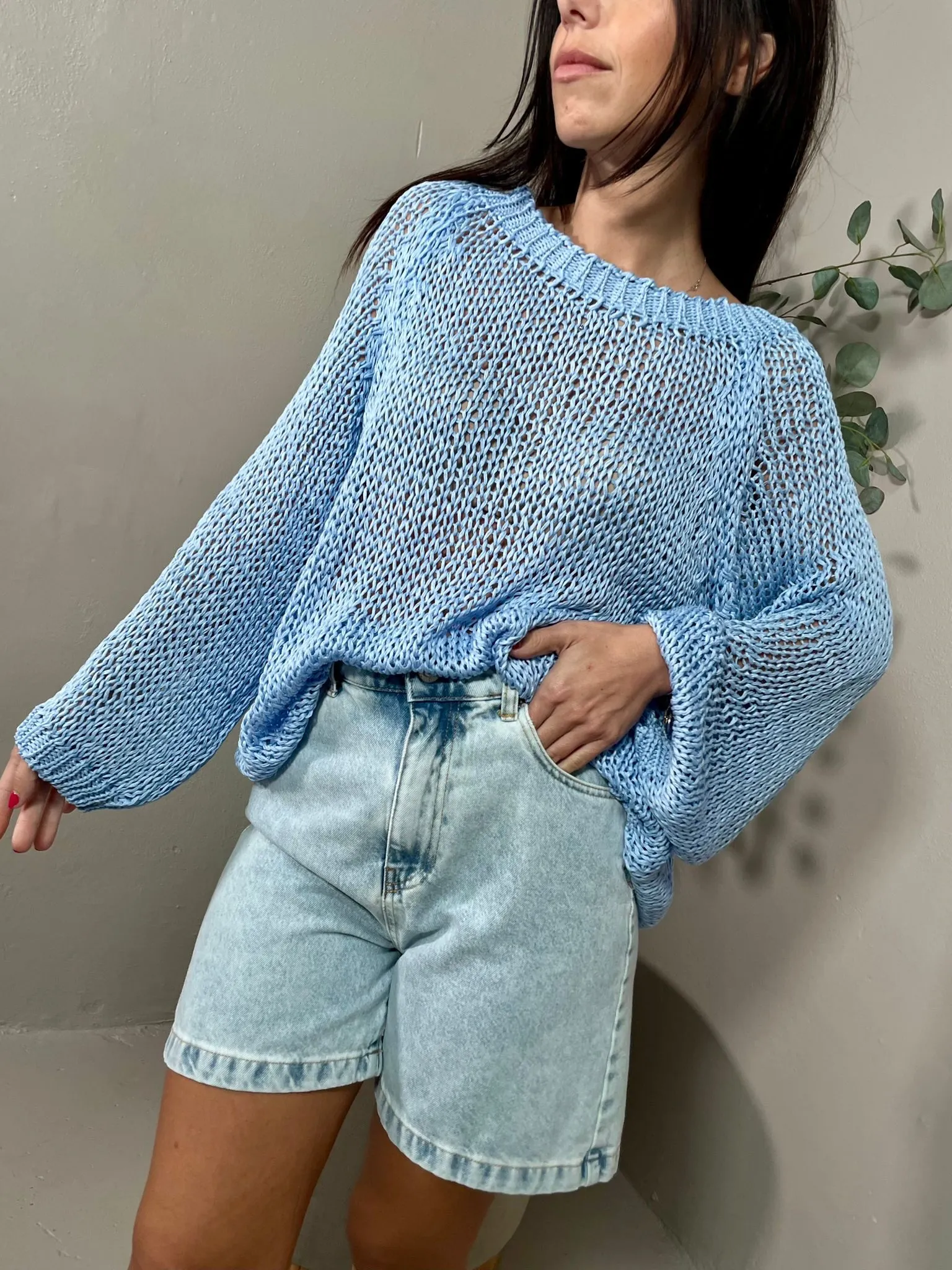 Maglia Fettuccia Cielo