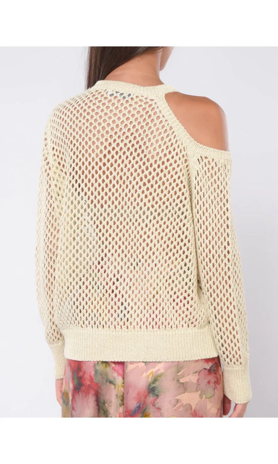 MAGLIA PANNA IN MISTO COTONE
