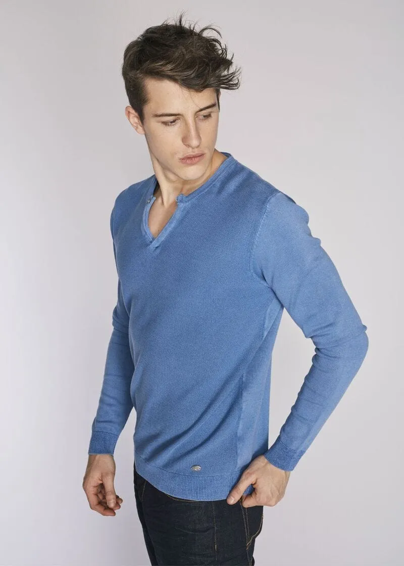 Maglia serafino in puro cotone