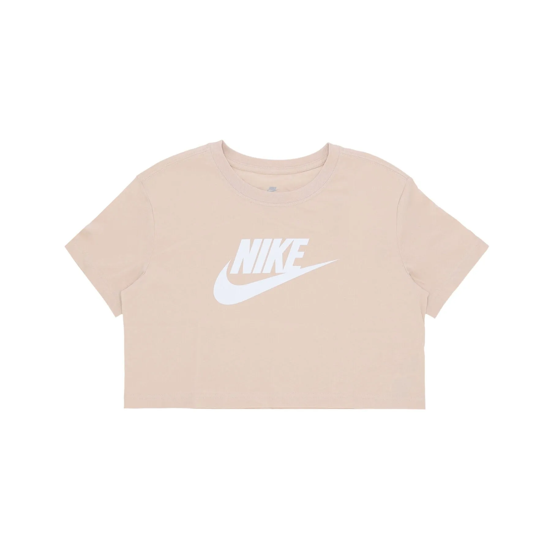 Maglietta Corta Donna Essential Crop Icon Tee Sanddrift/white