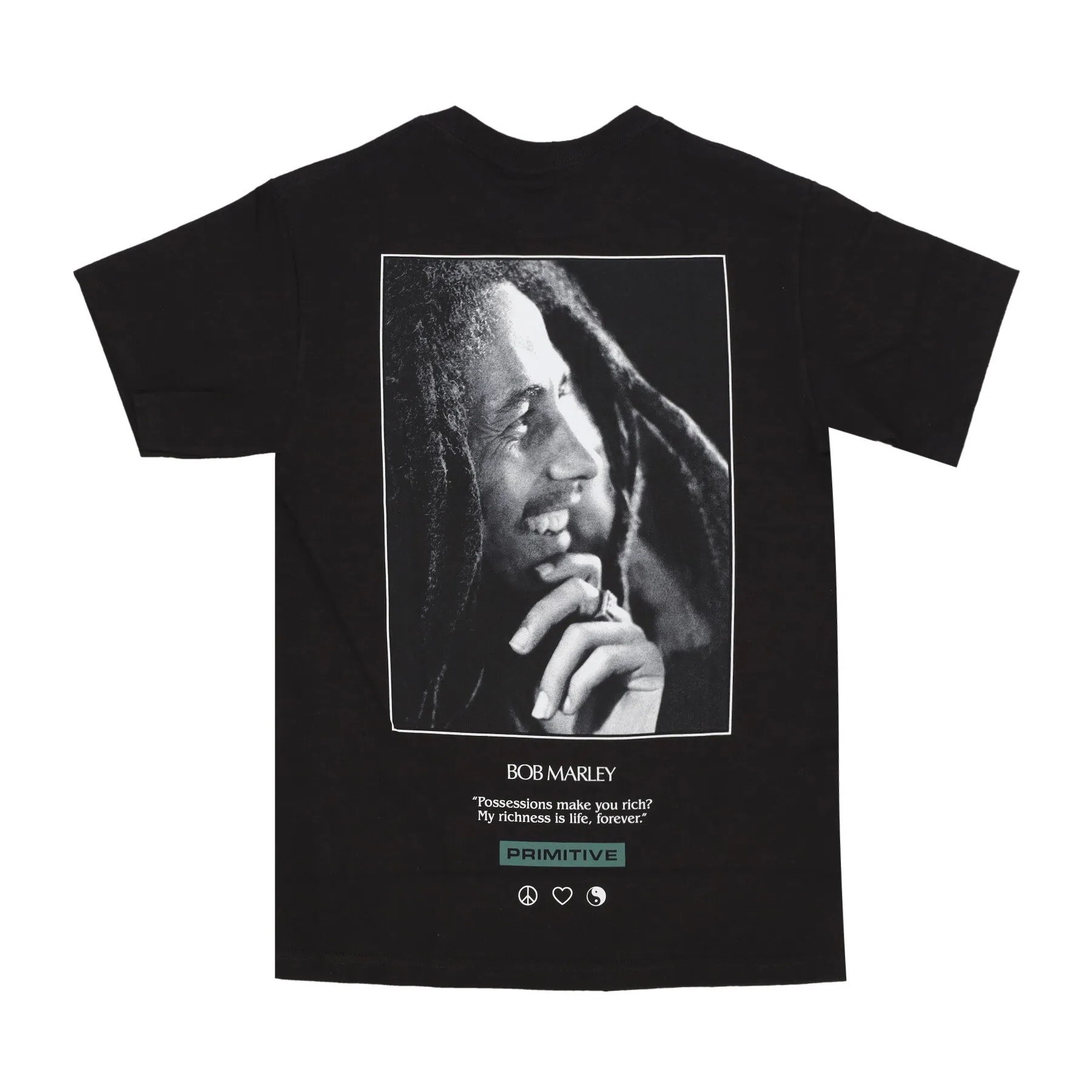 Maglietta Uomo Life Forever Tee X Bob Marley Black