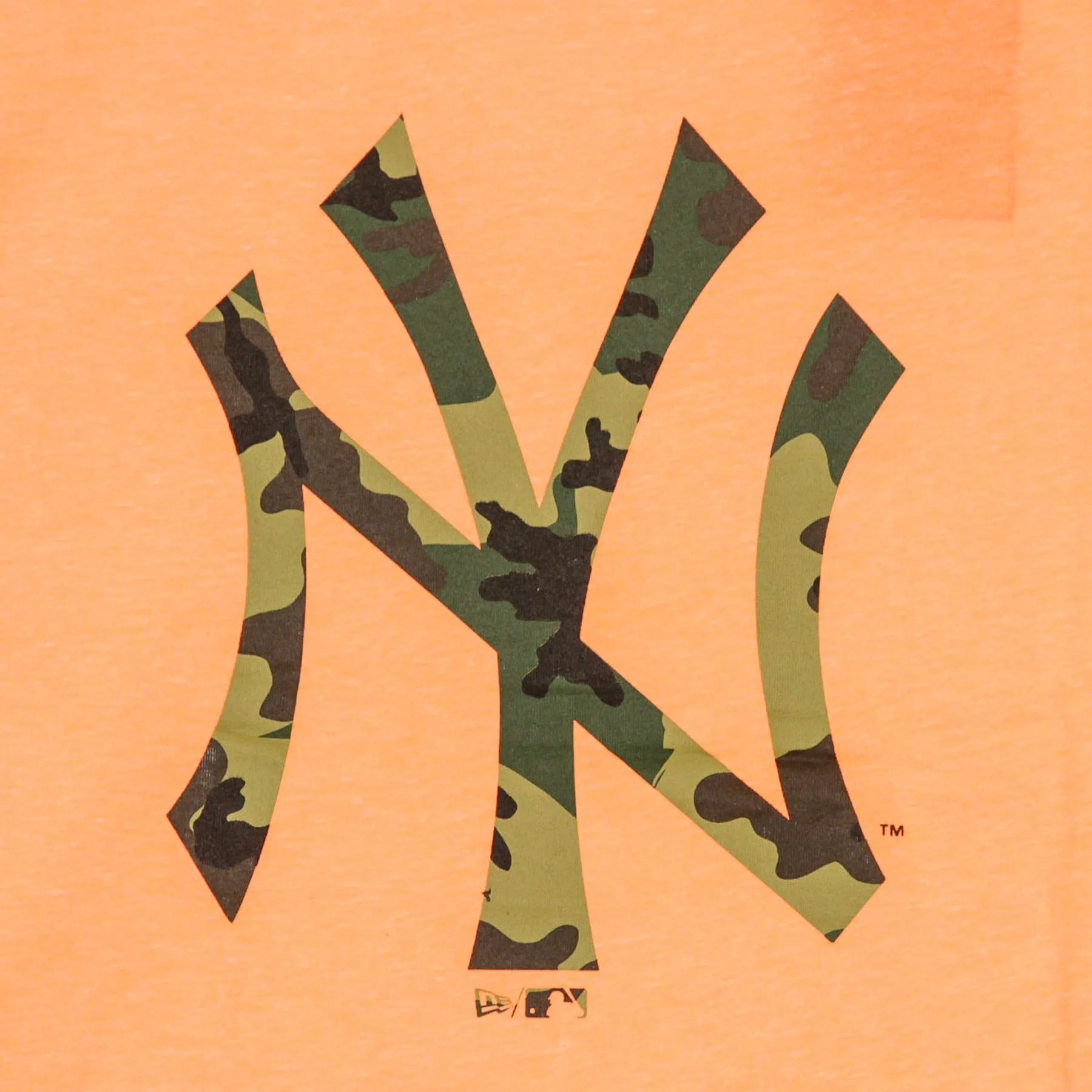 Maglietta Uomo Mlb Infill Tee Logo Neyyan Neon Orange/camo
