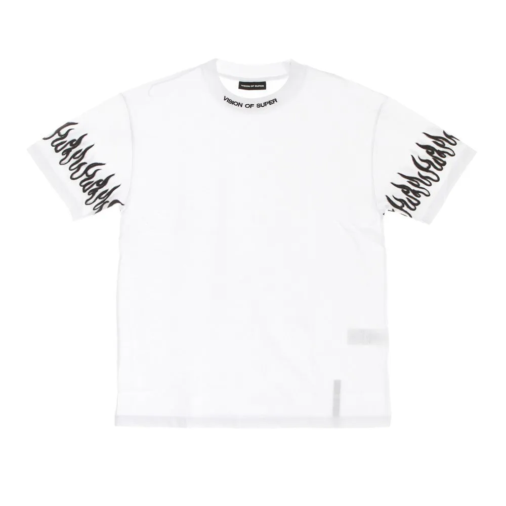 Maglietta Uomo Spray Flames Tee White/black