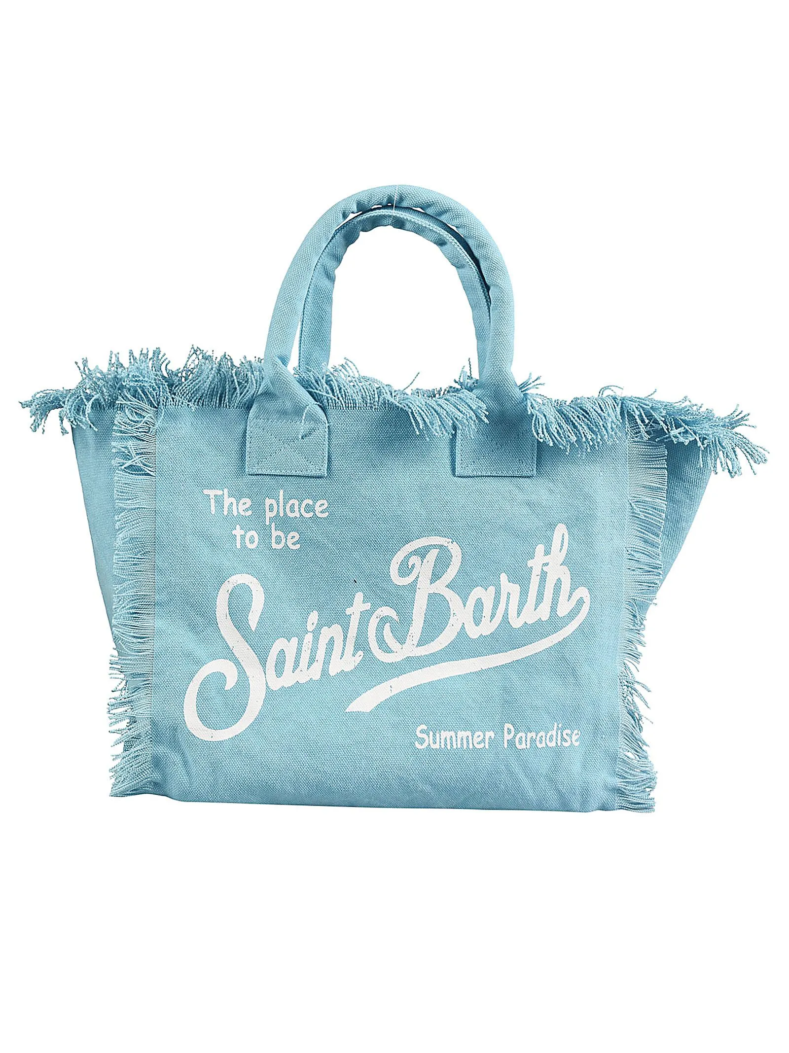 MC2 SAINT BARTH Borsa a mano con frange in tela
