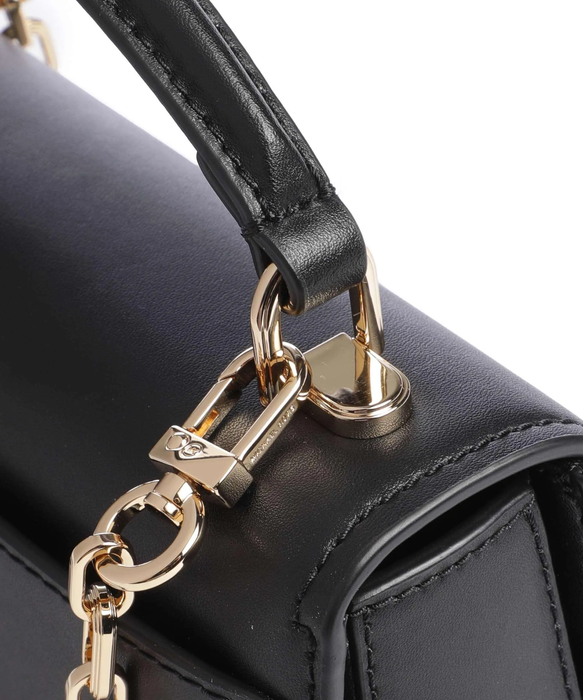  Michael Kors Delancey Borsa a tracolla pelle di vacchetta finemente grana nero  