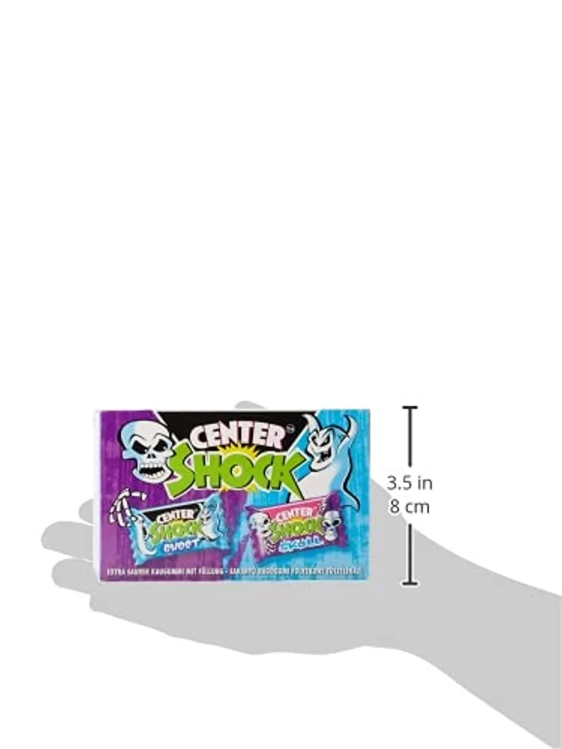 Mix spaventoso di shock centrale | Scatola con 100 Kaugummis | Extra-sauer | Zufallsgeschmack