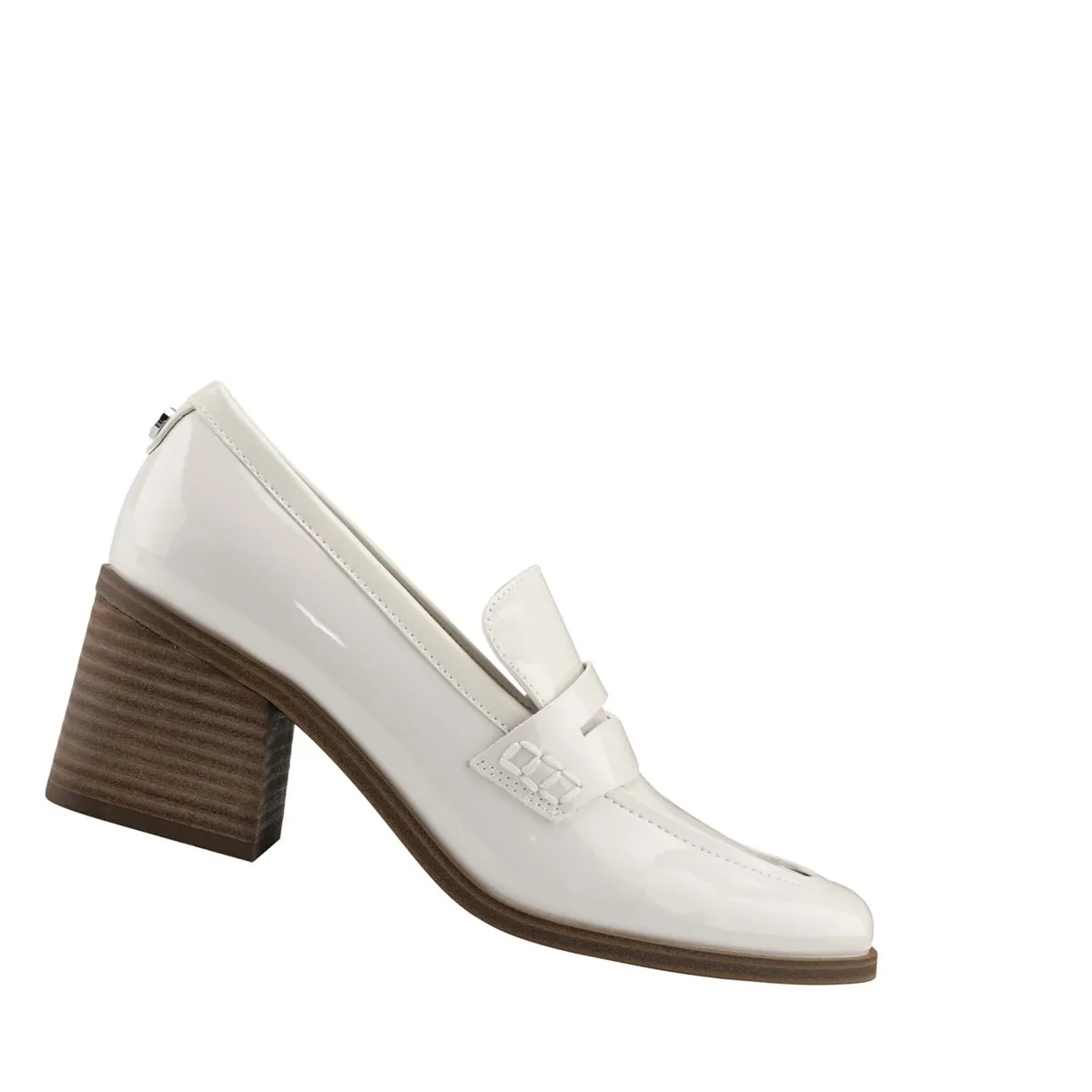 Mocassini e ballerine da donna Marc Fisher Italia Kchris Mocassino con tacco Chic Cream Patent