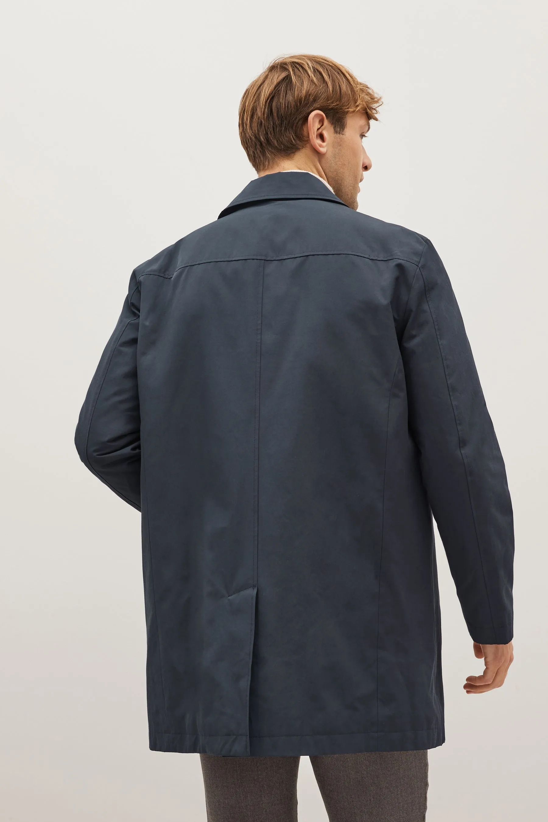 Navy  - Trench resistente alla doccia