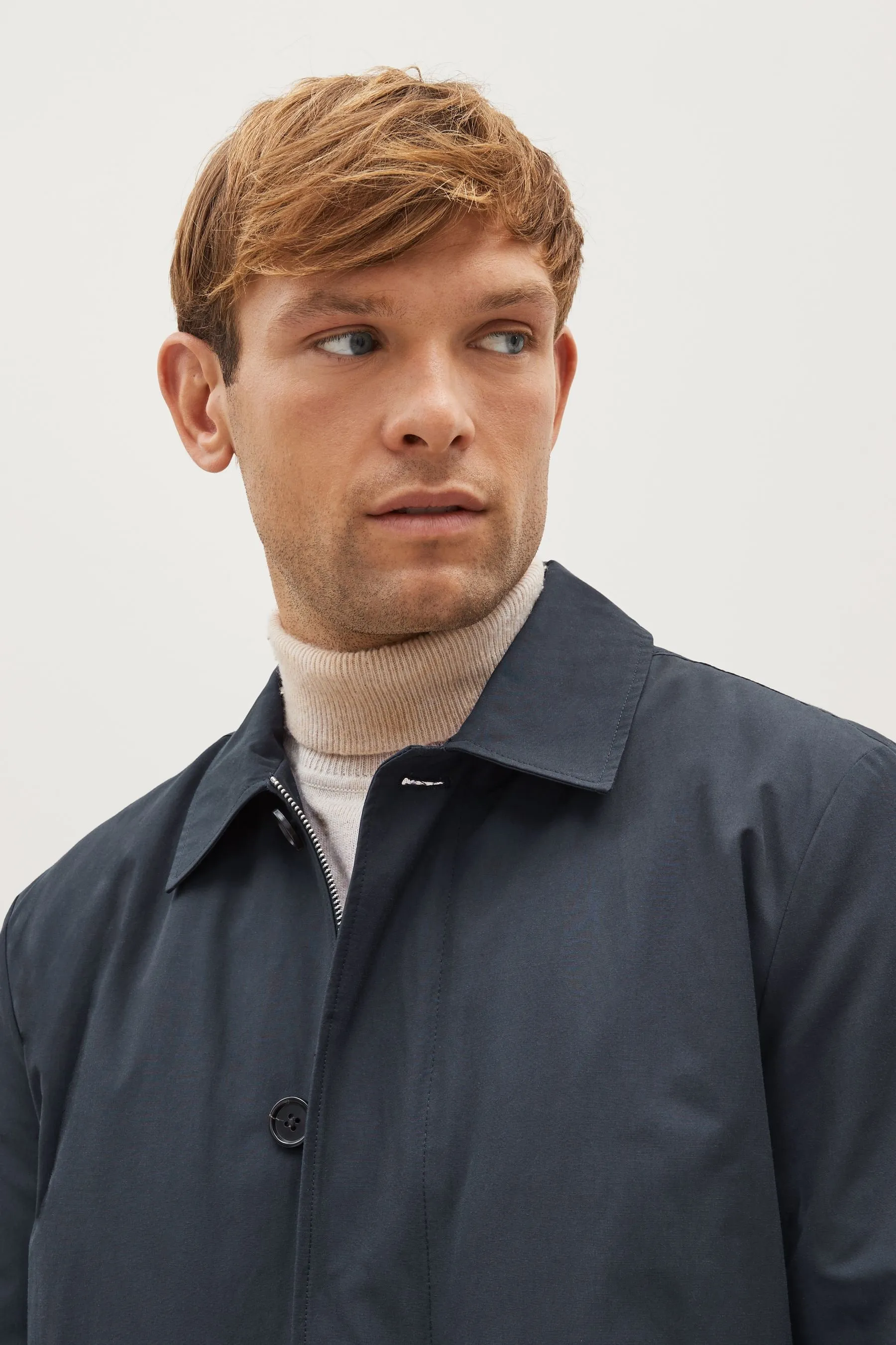 Navy  - Trench resistente alla doccia