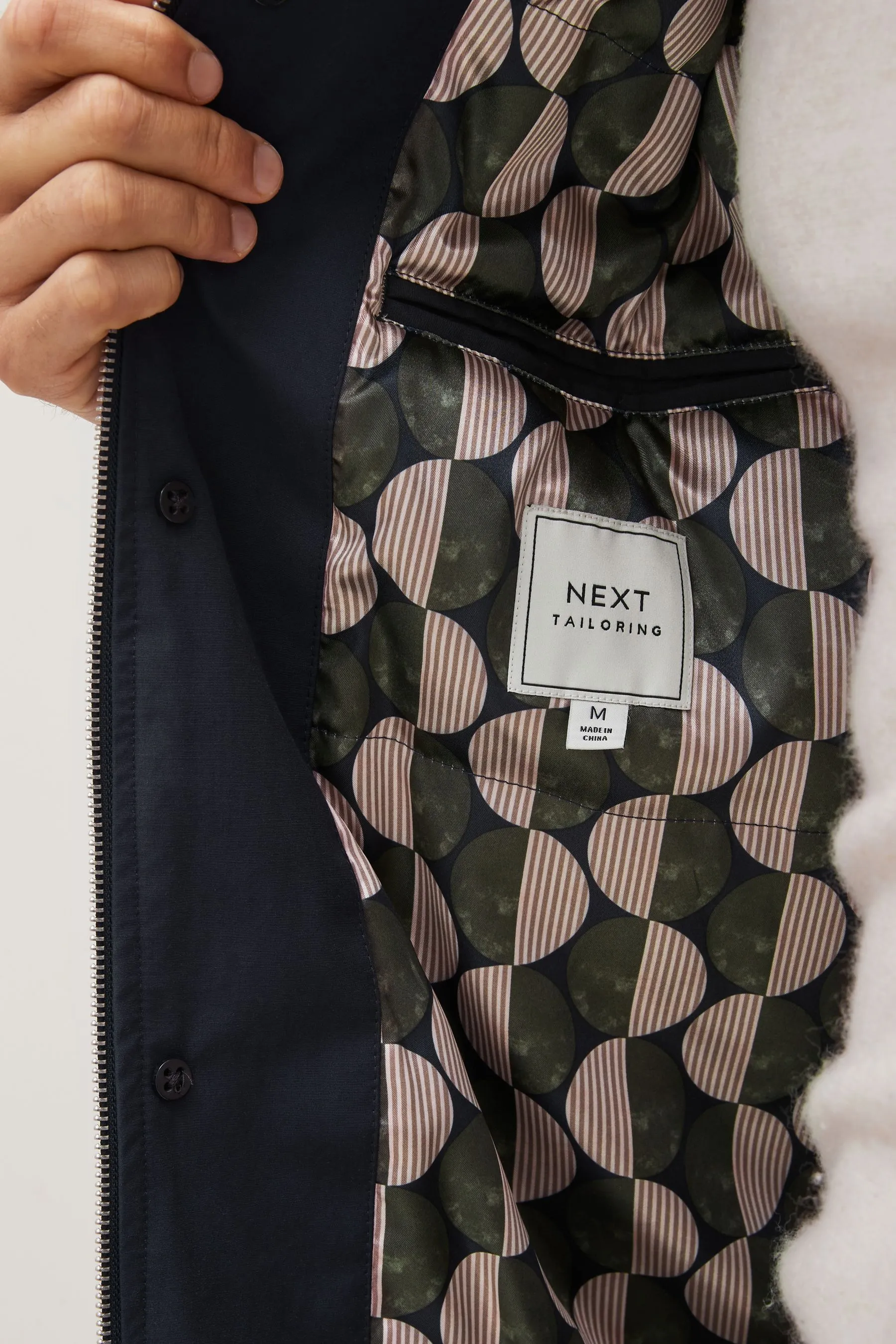 Navy  - Trench resistente alla doccia