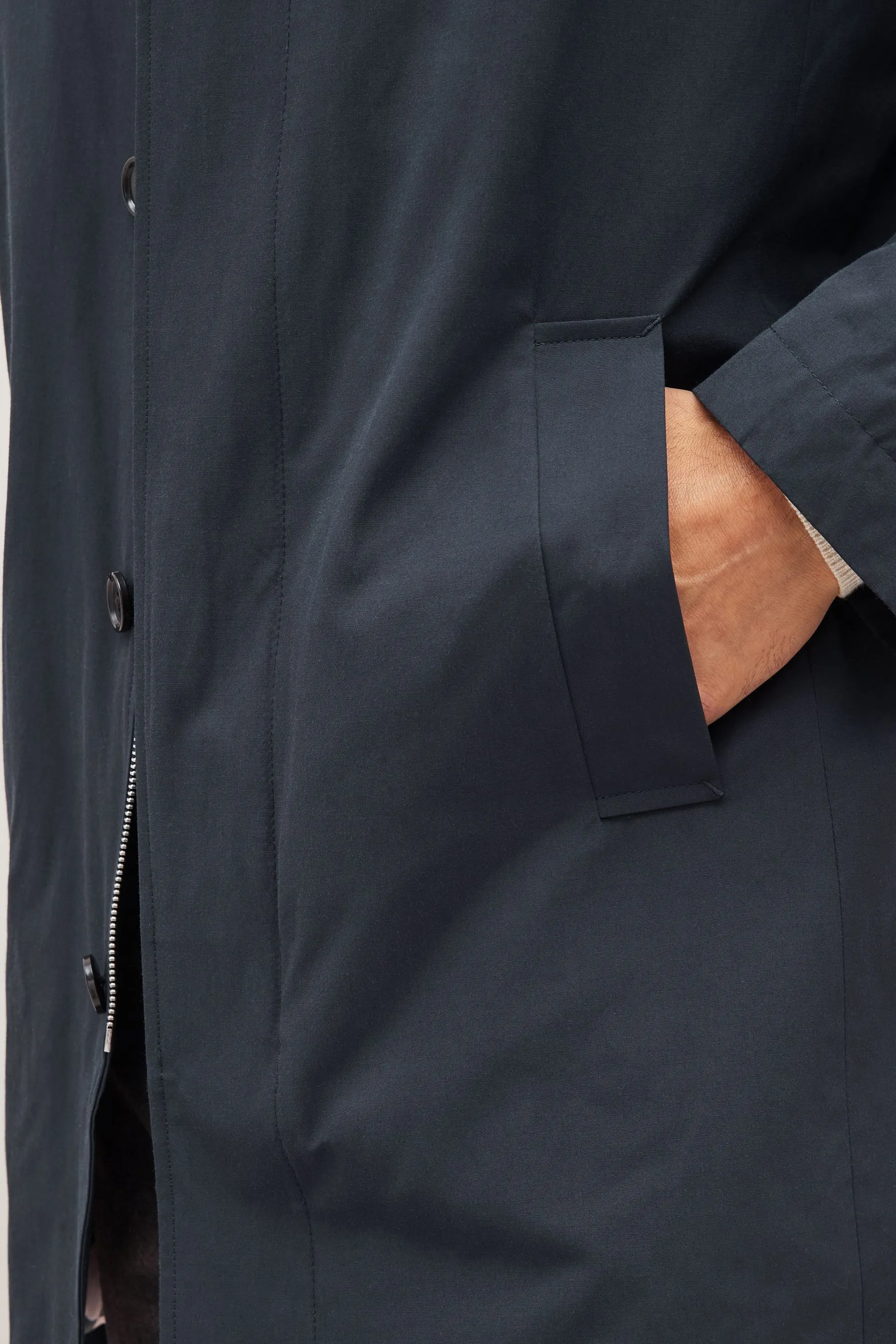 Navy  - Trench resistente alla doccia