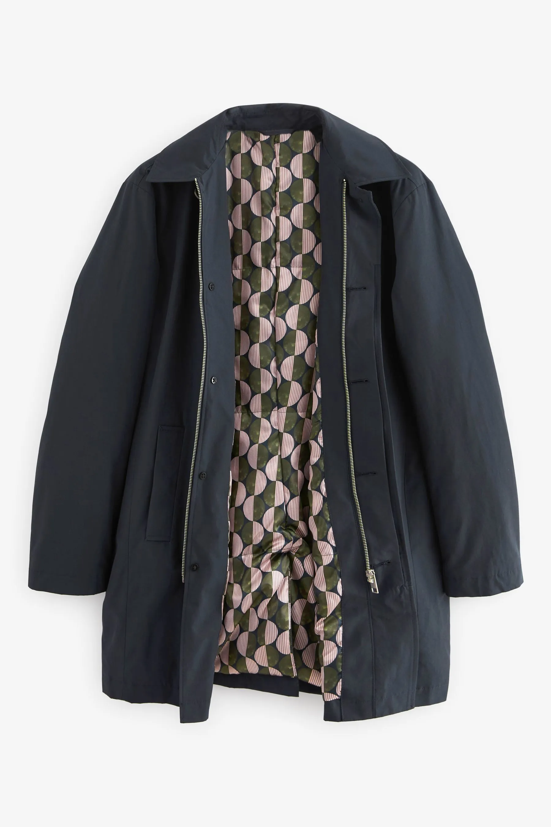 Navy  - Trench resistente alla doccia