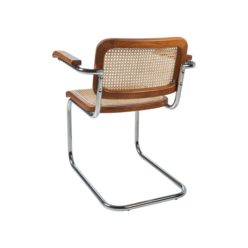 Novità Home Set da 4 Olimpia - sedia marrone rattan con braccioli, marrone