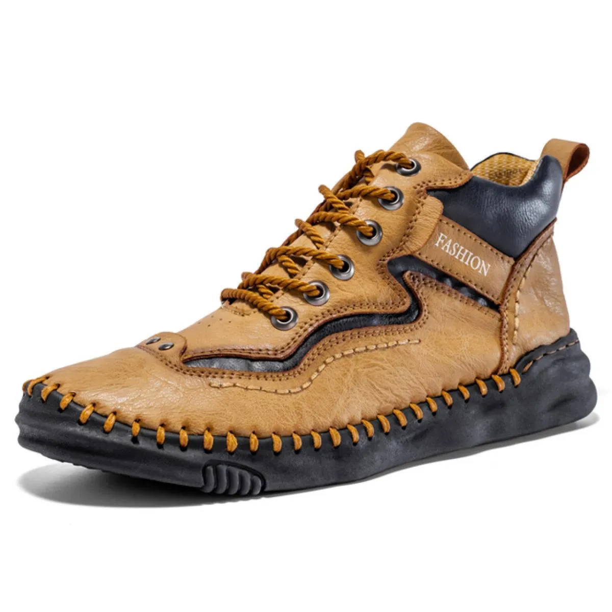 Nuovo autunno stivali di pelle fatti a mano scarpe da uomo stivali casual inverno kaki retro caviglia in pelle botas utensili ve