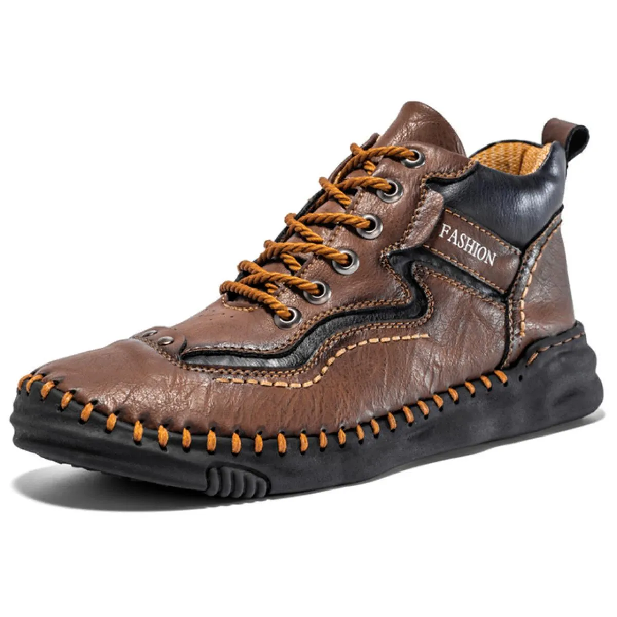 Nuovo autunno stivali di pelle fatti a mano scarpe da uomo stivali casual inverno kaki retro caviglia in pelle botas utensili ve