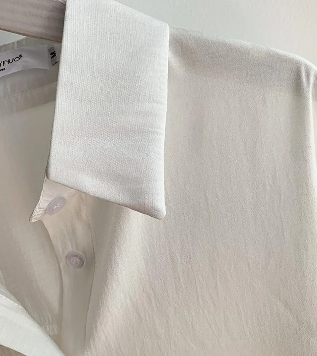 Nuovo colletto rovesciato manica lunga abbottonatura camicie autunno casual donna allentata camicie camicetta di cotone donna to