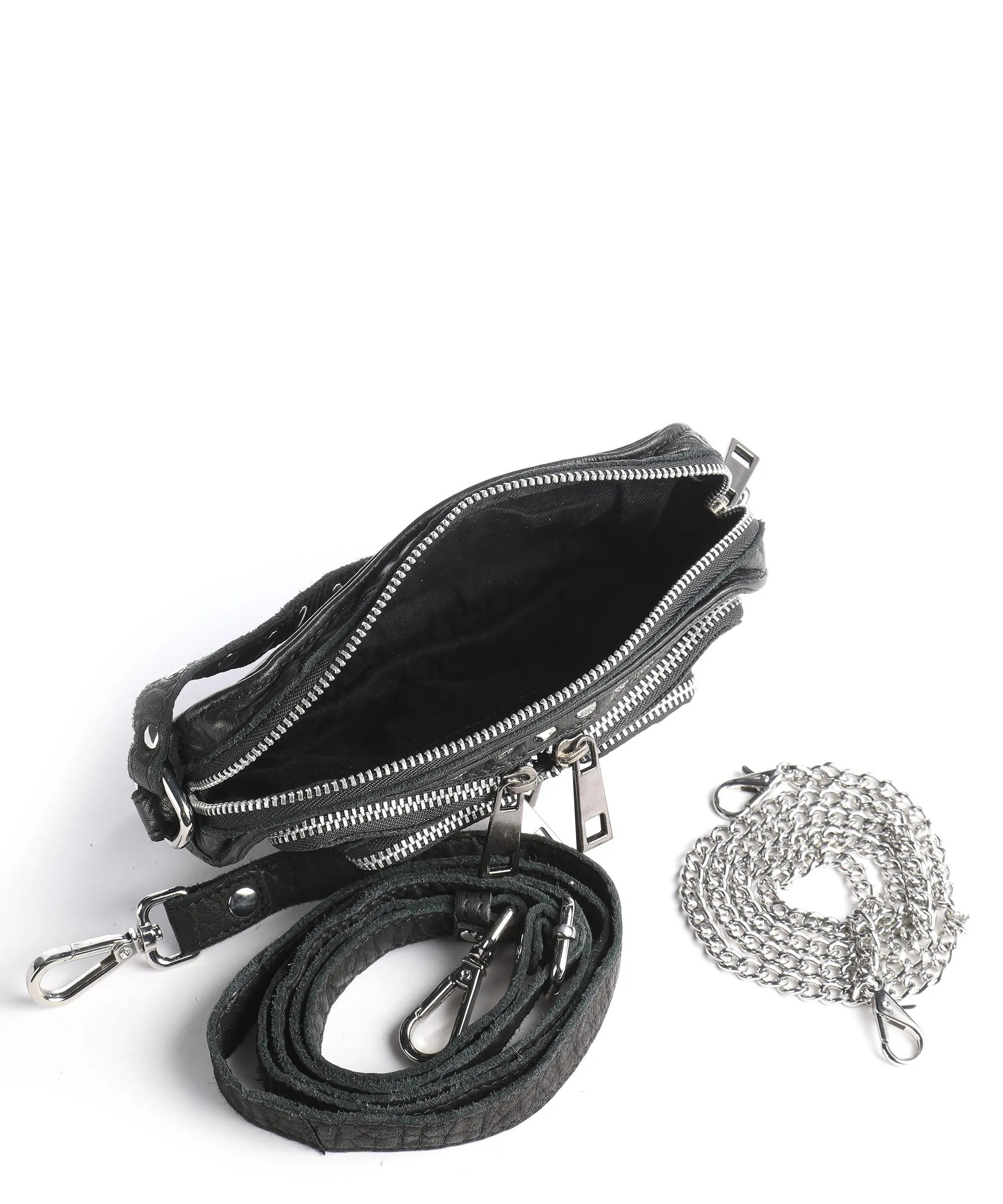  Núnoo Disco Helena Borsa a tracolla pelle di vitello nero  
