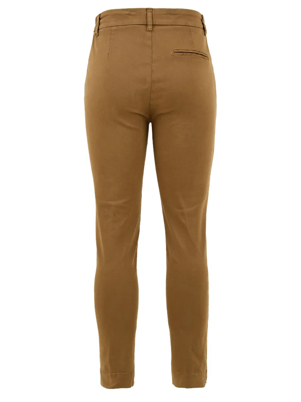 Pantalone marrone dritto da Donna con passanti