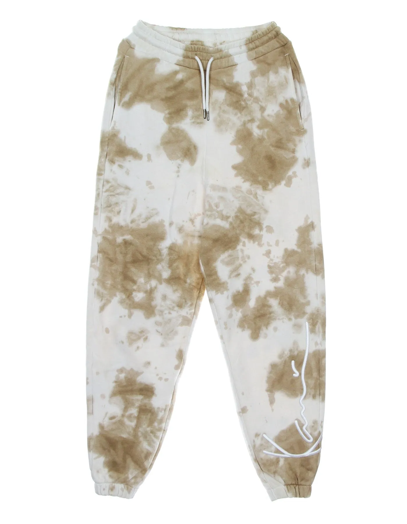 Pantalone Tuta Felpato Uomo Signature Tie Dye Sweatpants White/sand