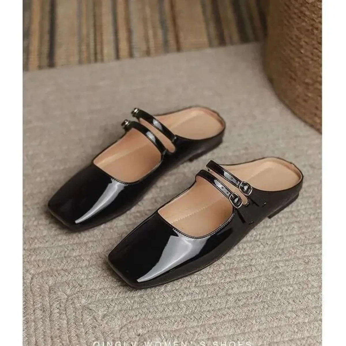 Pantofola da donna Slip On Morbide ballerine Scarpe da spiaggia causali Sandali con punta tonda Scarpe con ciabatte